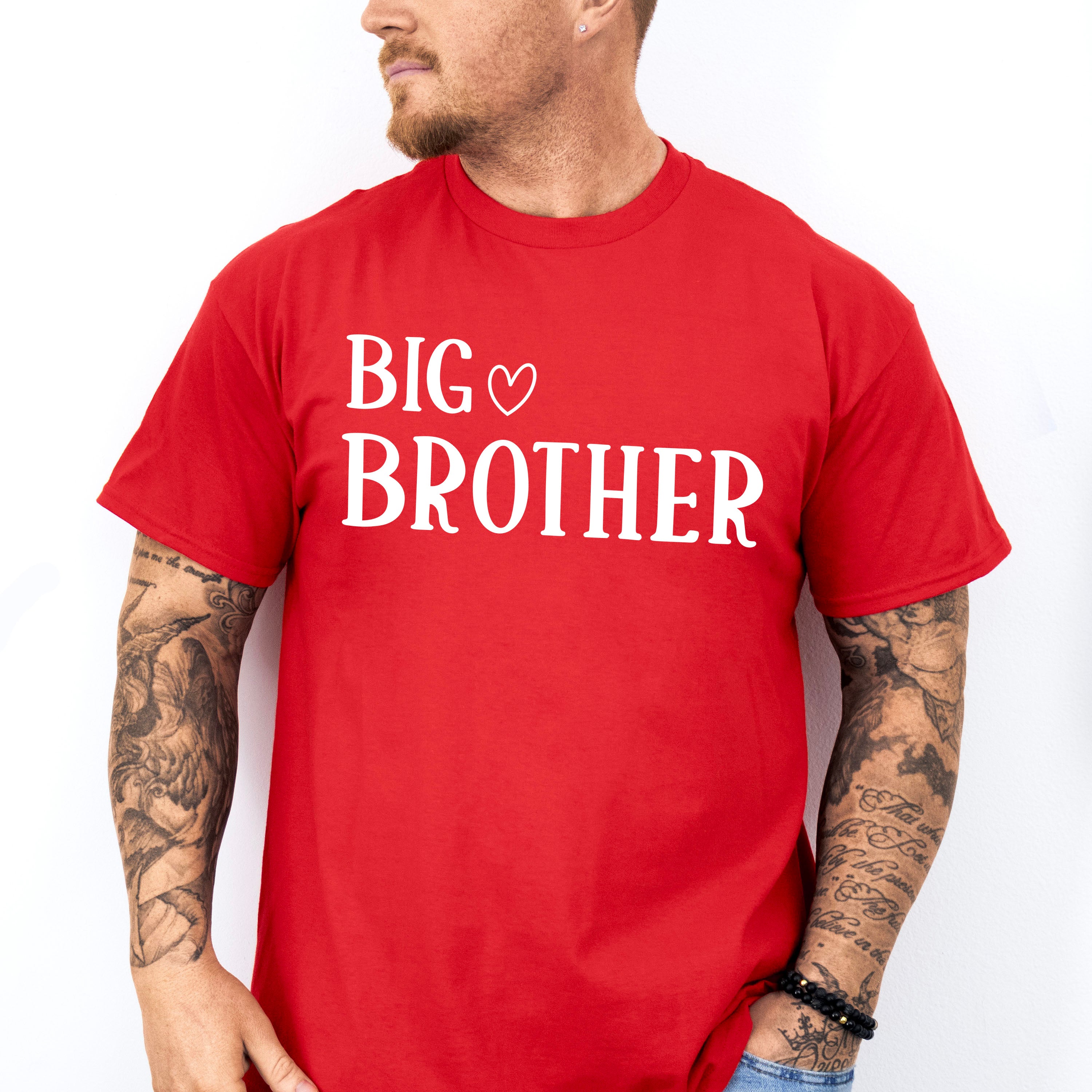 Big Brother Heart Design - Brother Unisex Crewneck T-Shirt Sweatshirt Hoodie
