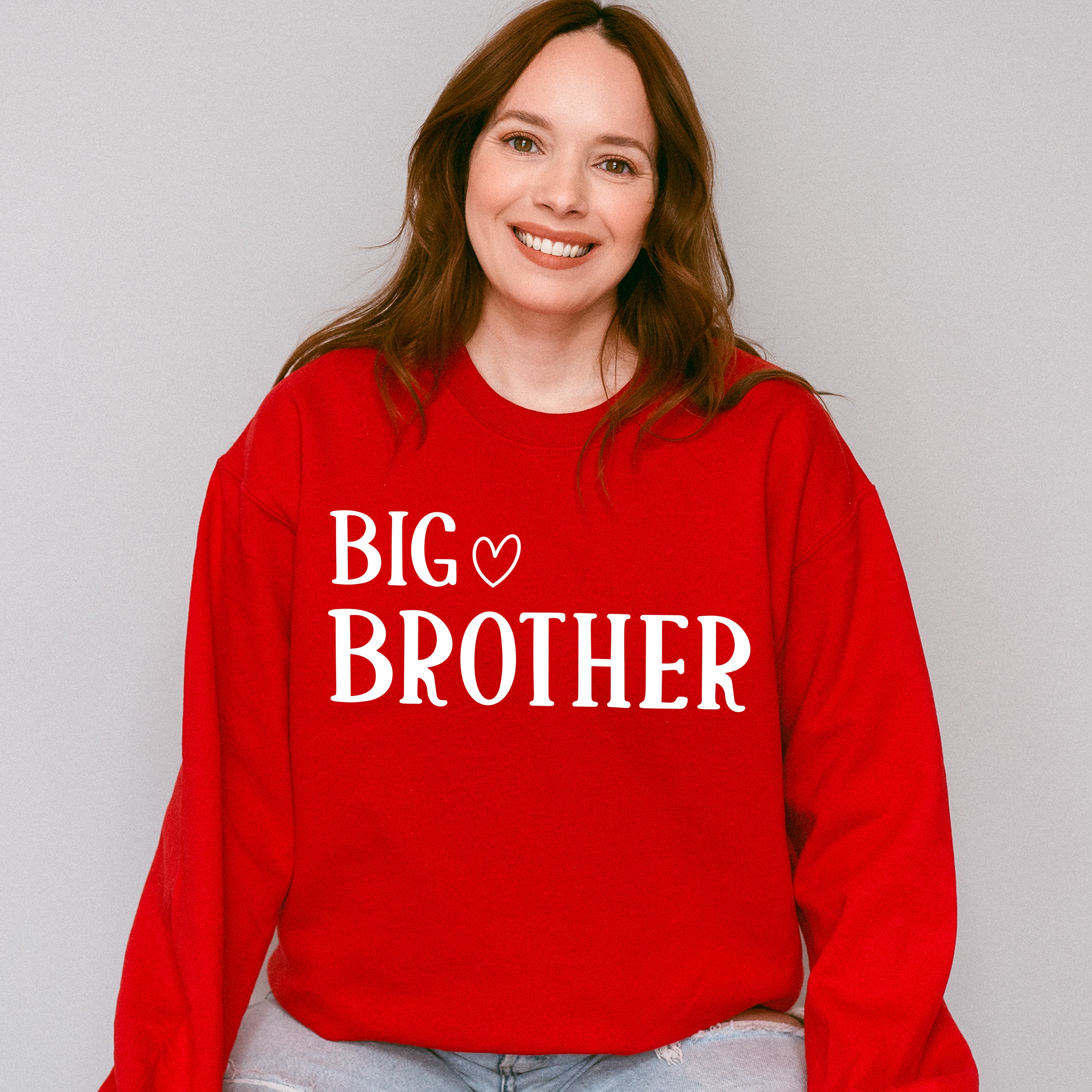 Big Brother Heart Design - Brother Unisex Crewneck T-Shirt Sweatshirt Hoodie