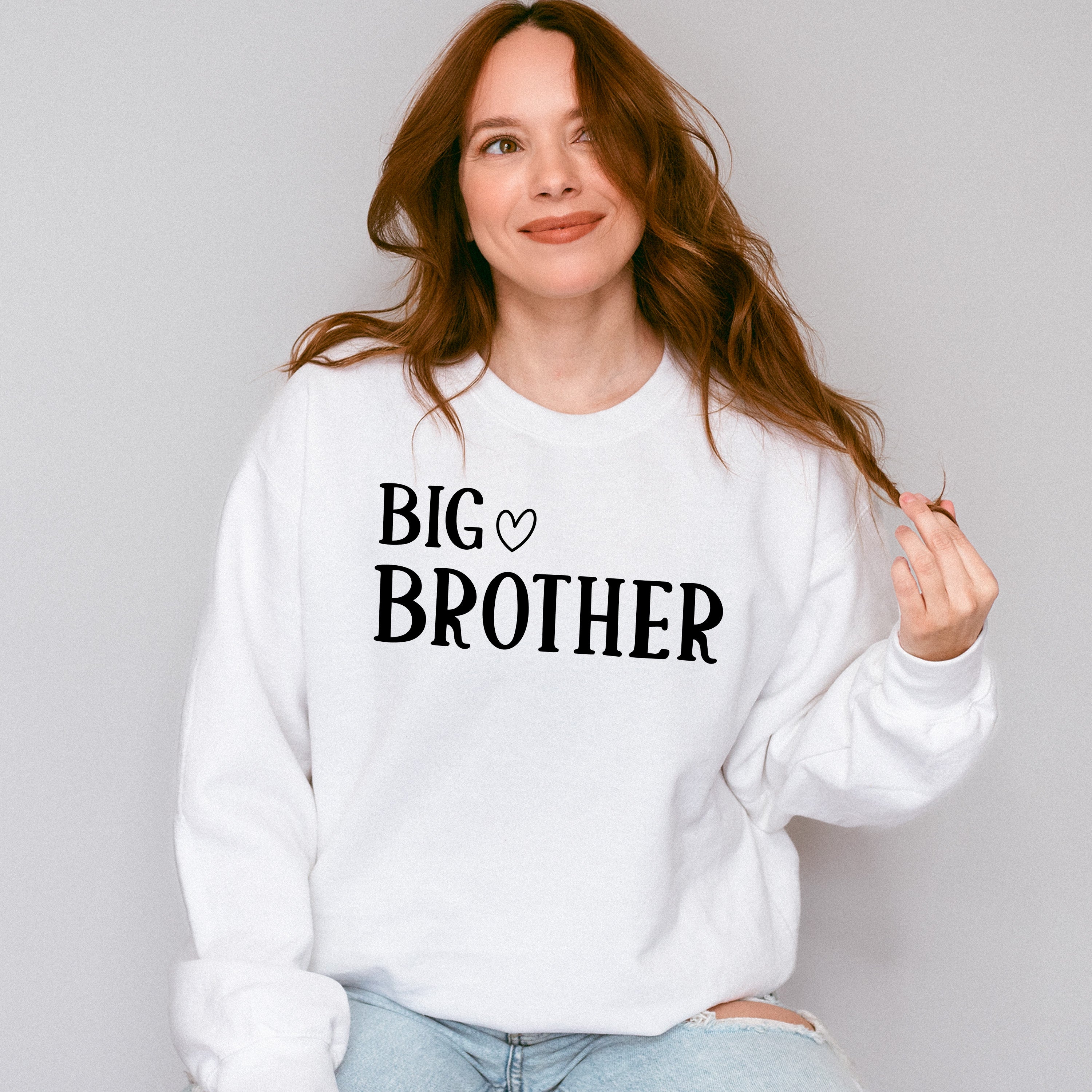 Big Brother Heart Design - Brother Unisex Crewneck T-Shirt Sweatshirt Hoodie