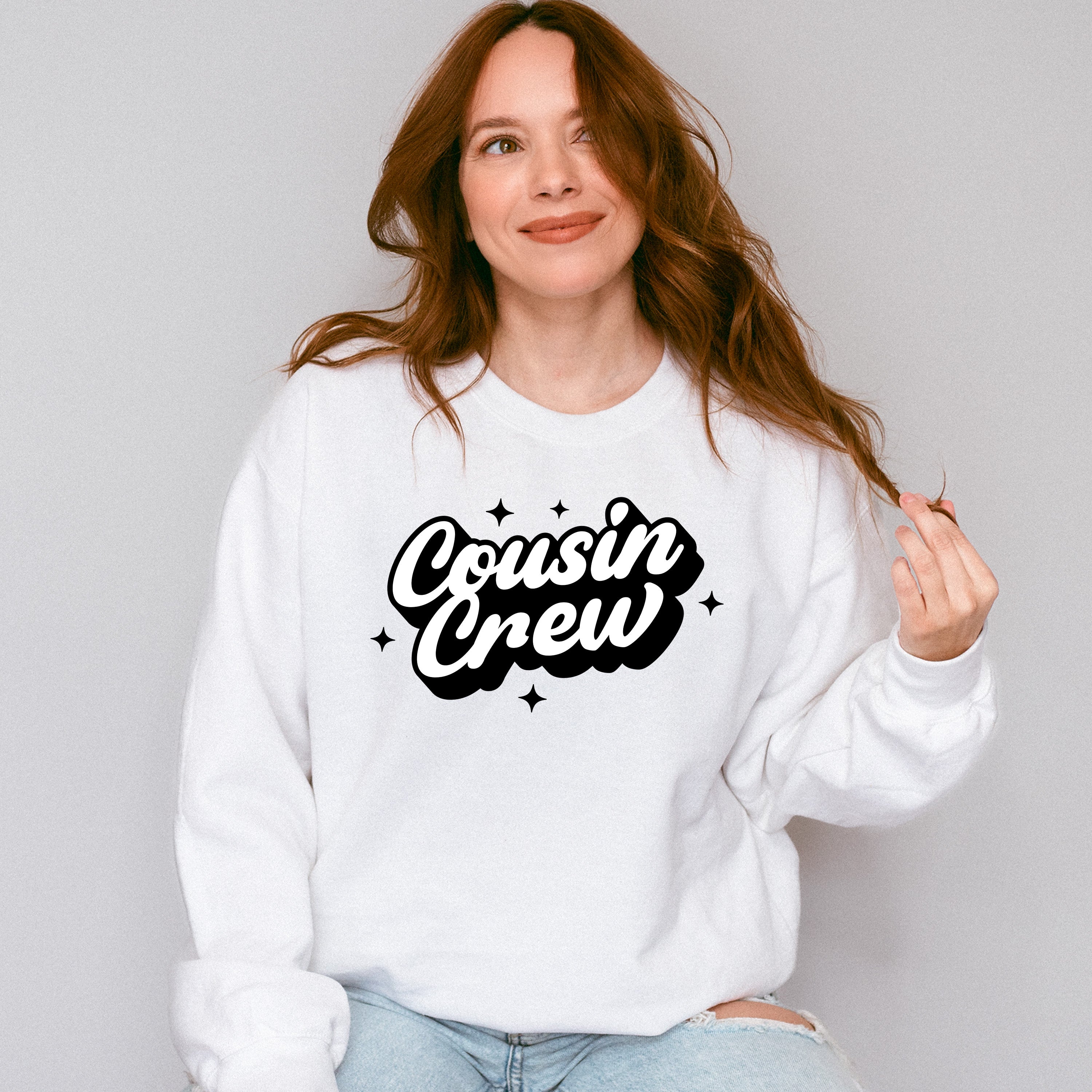 Cousin Crew Black and White - Cousins Unisex Crewneck T-Shirt Sweatshirt Hoodie