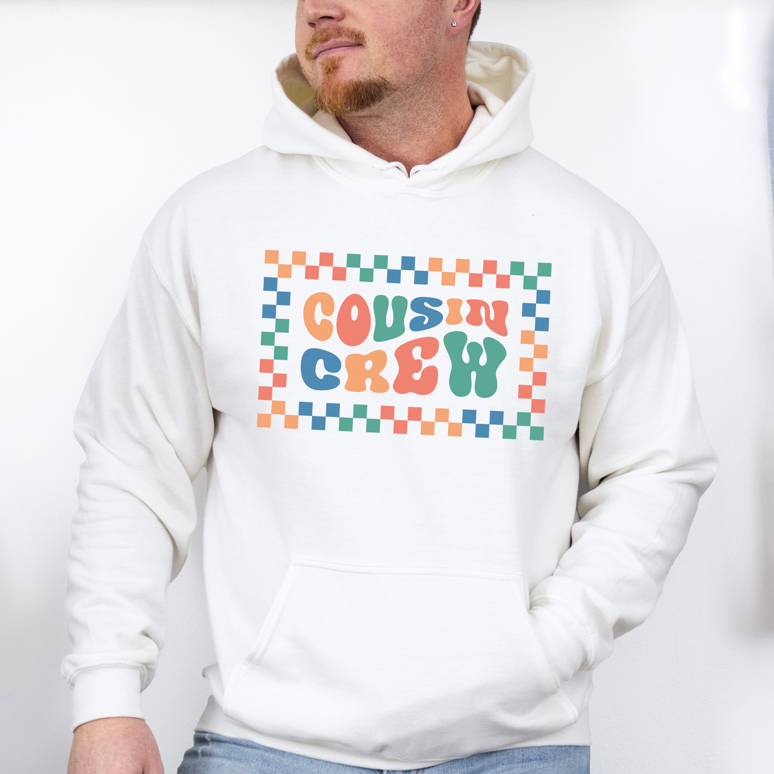 Cousin Crew Checkered Design - Cousins Unisex Crewneck T-Shirt Sweatshirt Hoodie