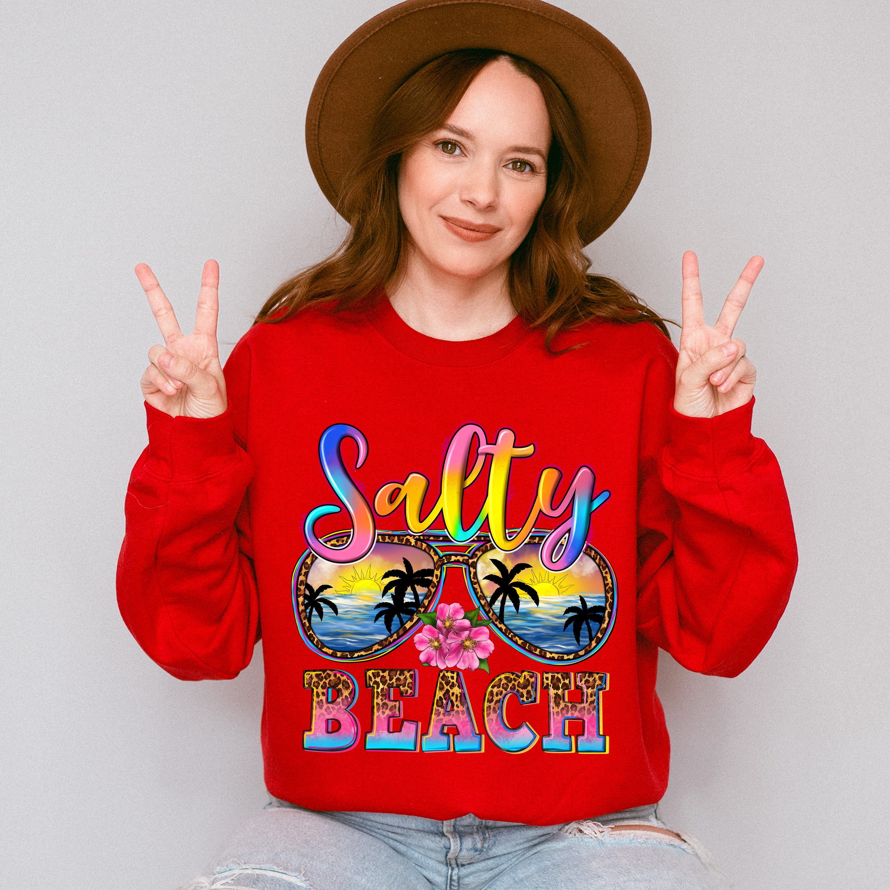 Salty Beach Summer Design - Summer Theme Unisex Crewneck T-Shirt Sweatshirt Hoodie