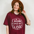 Cousins Rock My World Heart - Cousins Unisex Crewneck T-Shirt Sweatshirt Hoodie