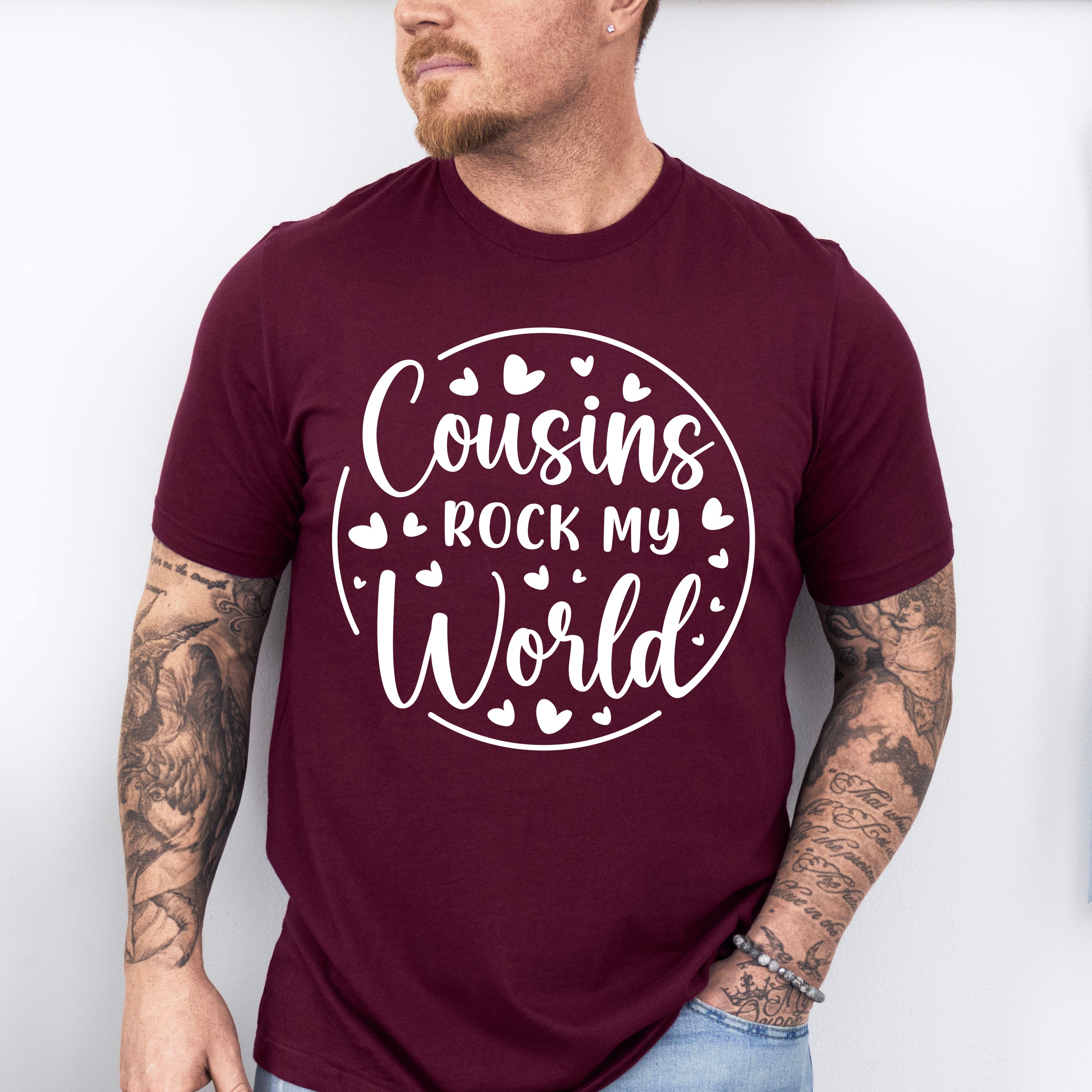 Cousins Rock My World Heart - Cousins Unisex Crewneck T-Shirt Sweatshirt Hoodie