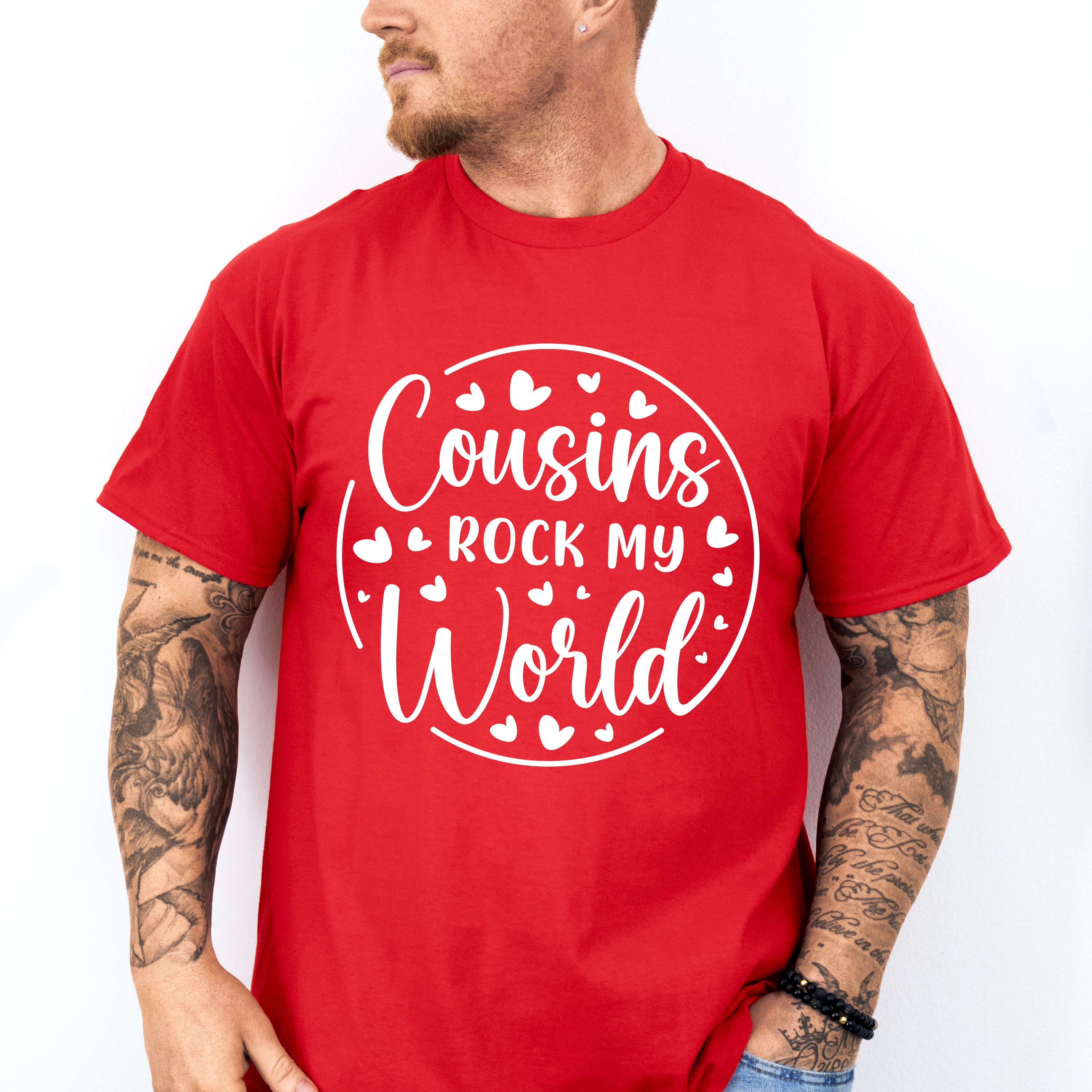 Cousins Rock My World Heart - Cousins Unisex Crewneck T-Shirt Sweatshirt Hoodie