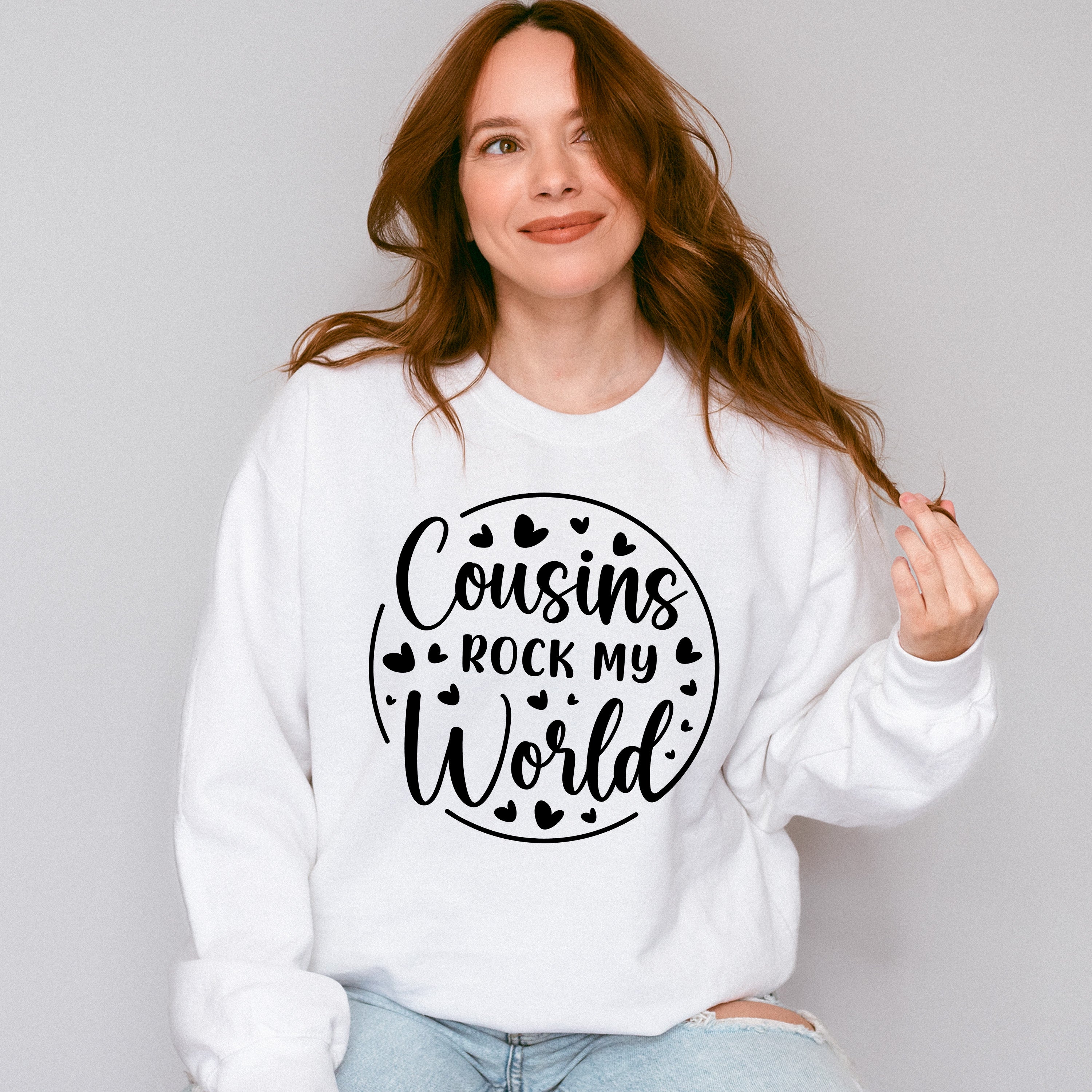 Cousins Rock My World Heart - Cousins Unisex Crewneck T-Shirt Sweatshirt Hoodie