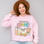All Booked For Summer Design - Summer Theme Unisex Crewneck T-Shirt Sweatshirt Hoodie