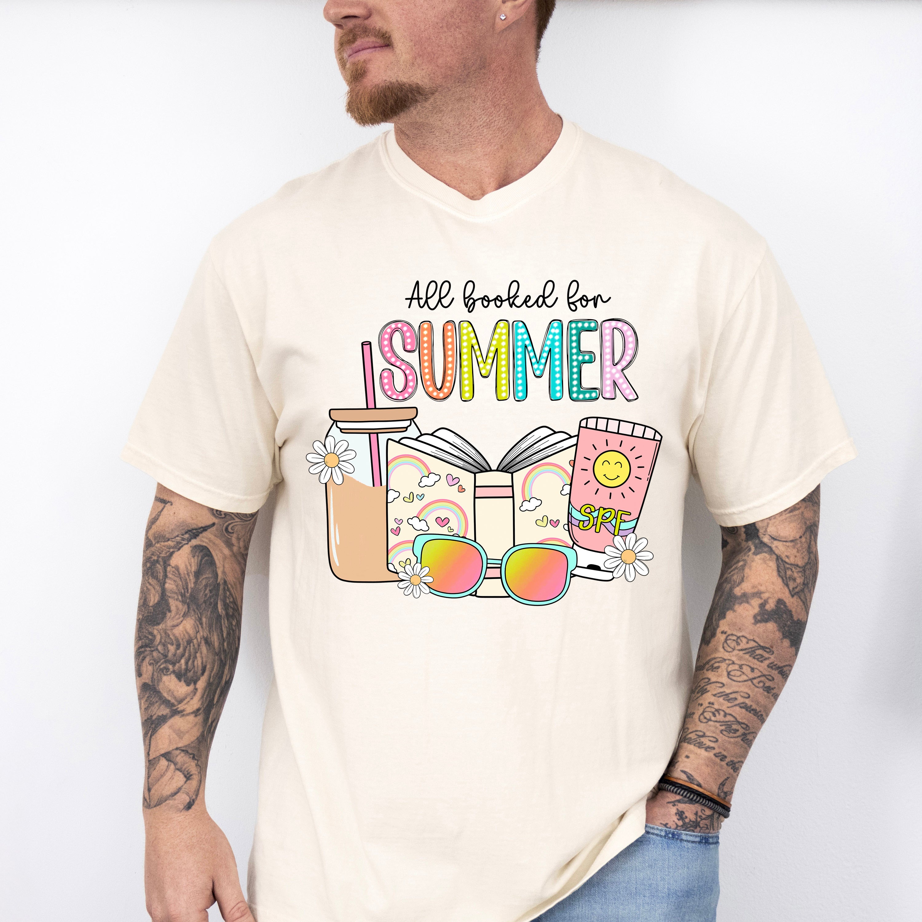 All Booked For Summer Design - Summer Theme Unisex Crewneck T-Shirt Sweatshirt Hoodie