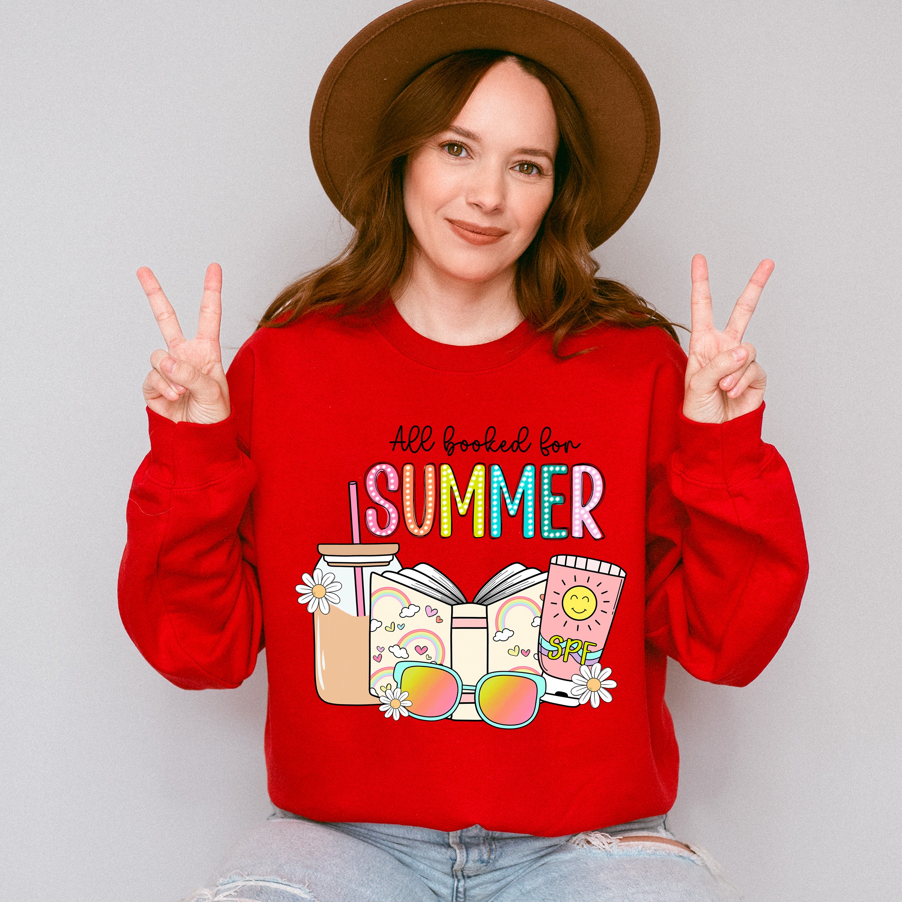 All Booked For Summer Design - Summer Theme Unisex Crewneck T-Shirt Sweatshirt Hoodie
