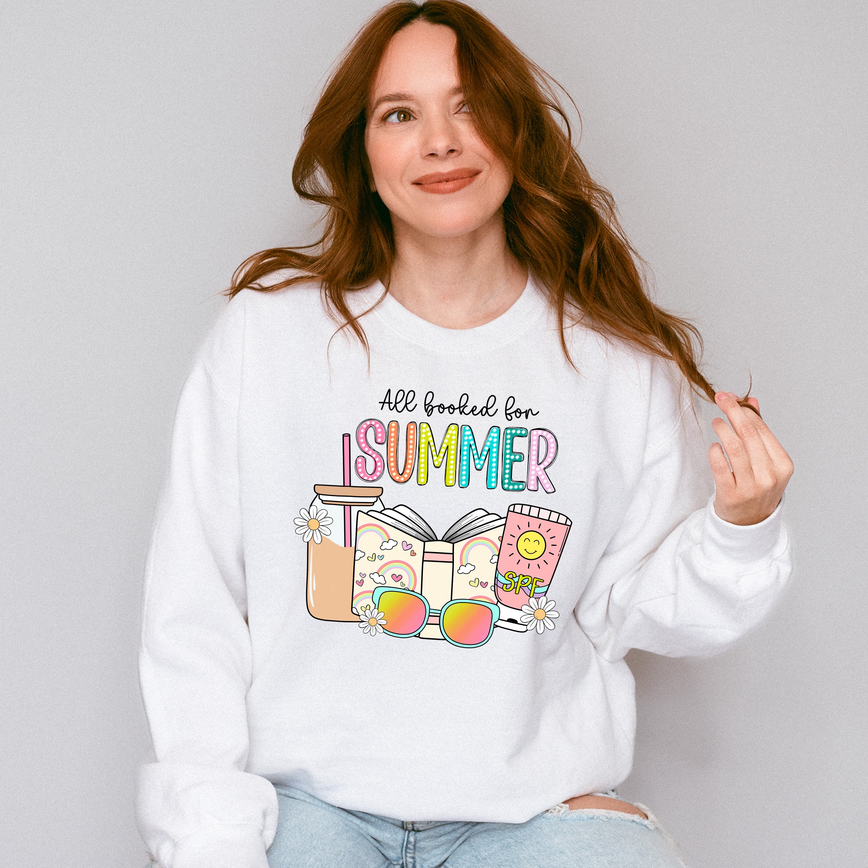 All Booked For Summer Design - Summer Theme Unisex Crewneck T-Shirt Sweatshirt Hoodie