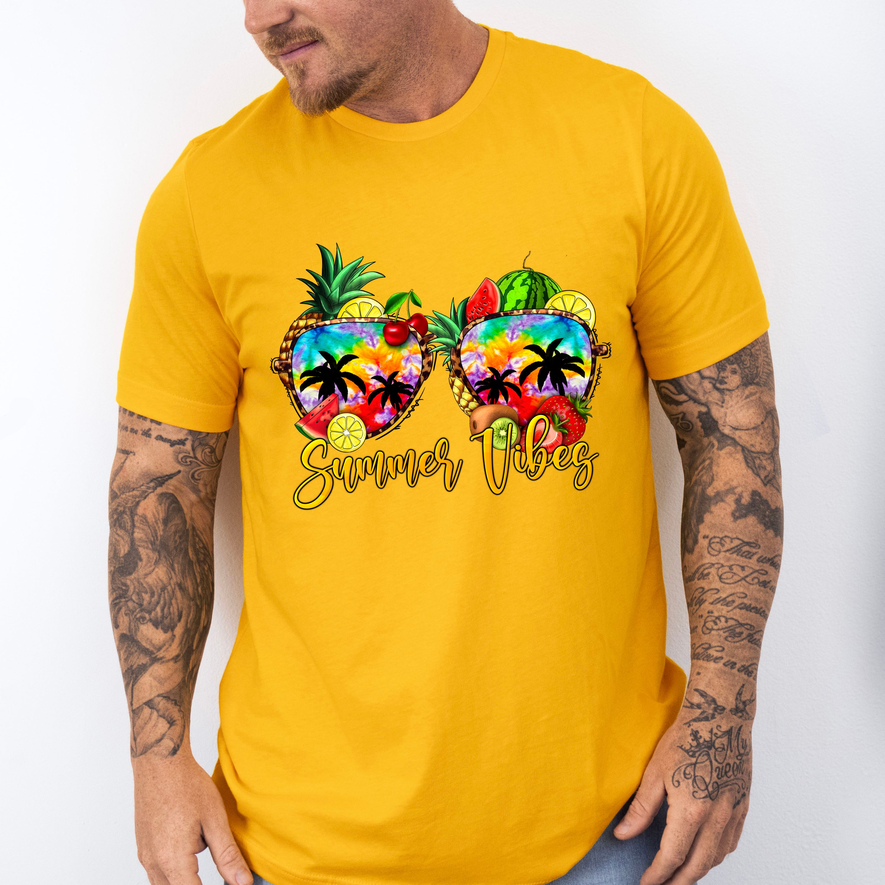 Summer Vibes Glasses - Summer Theme Unisex Crewneck T-Shirt Sweatshirt Hoodie
