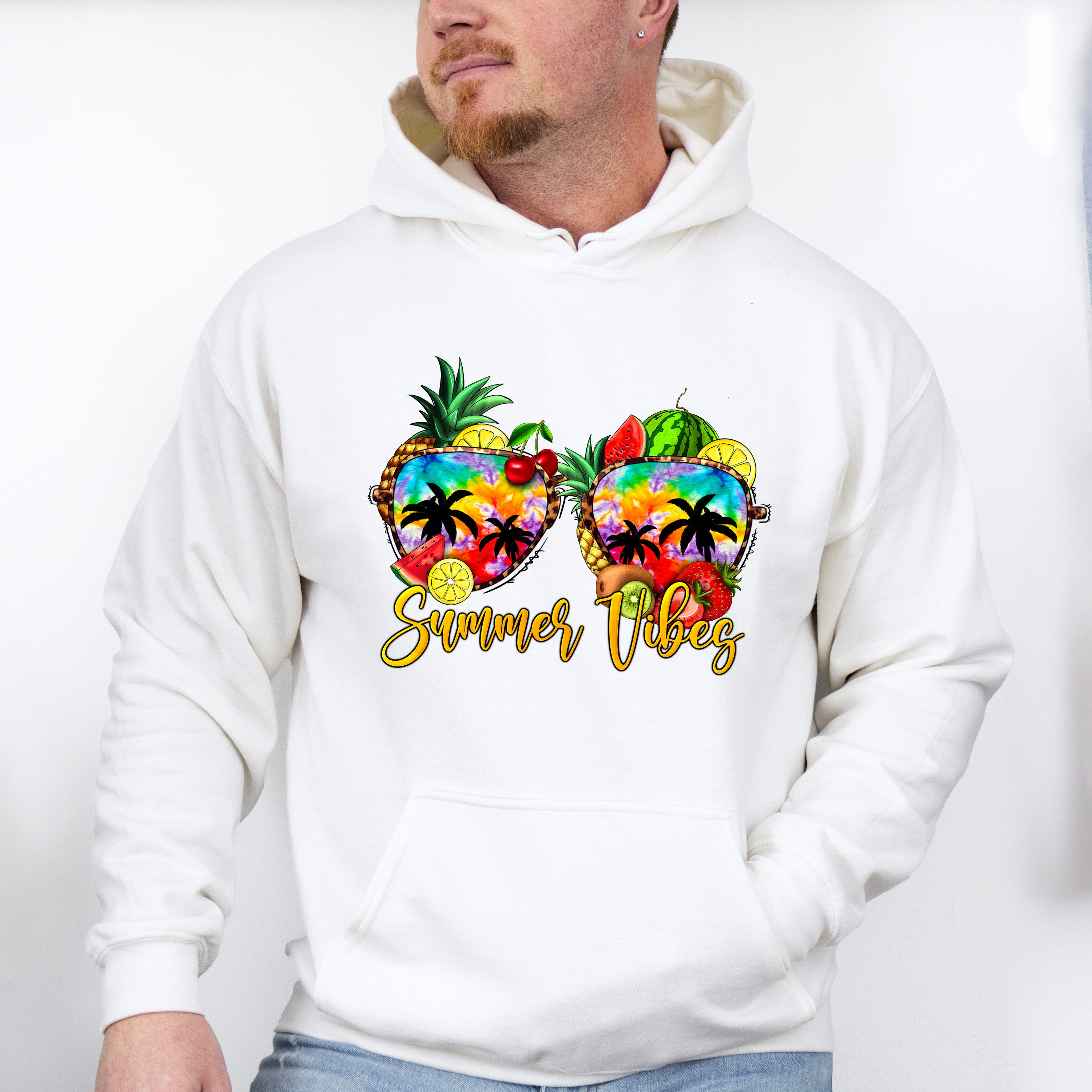 Summer Vibes Glasses - Summer Theme Unisex Crewneck T-Shirt Sweatshirt Hoodie