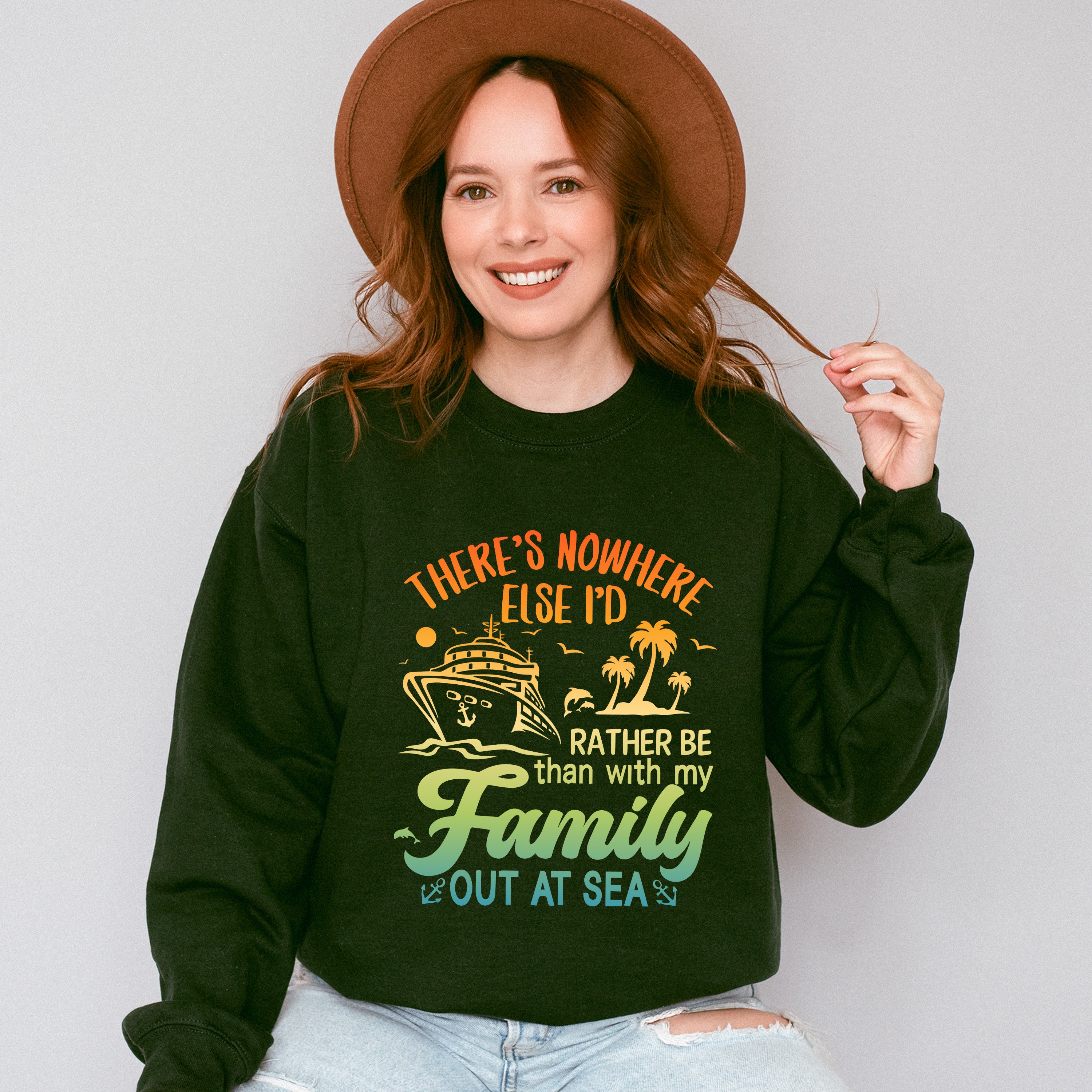 Family Out At Sea - Family Cruise Unisex Crewneck T-Shirt Sweatshirt Hoodie