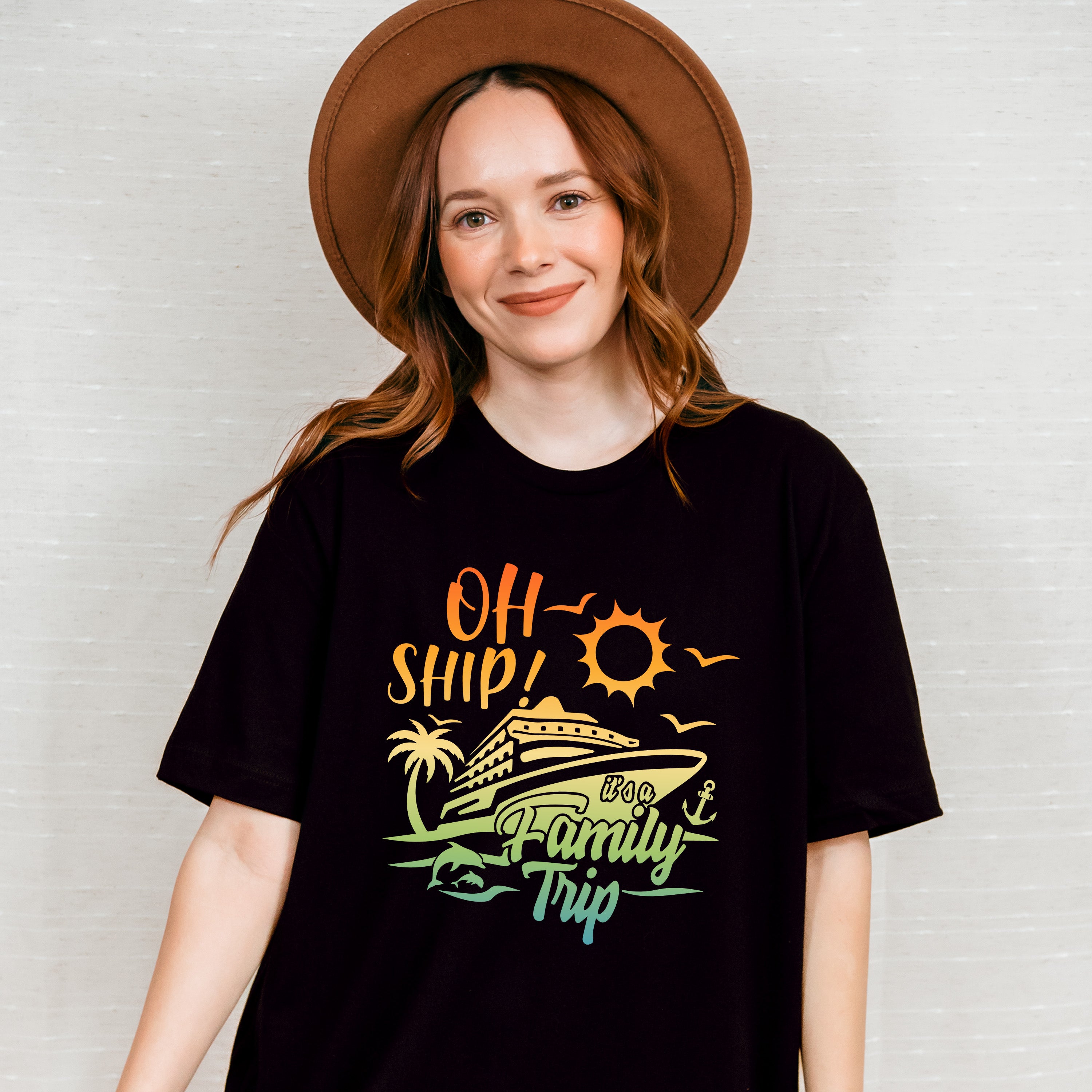 Oh Ship It's A Family Trip - Family Cruise Unisex Crewneck T-Shirt Sweatshirt Hoodie