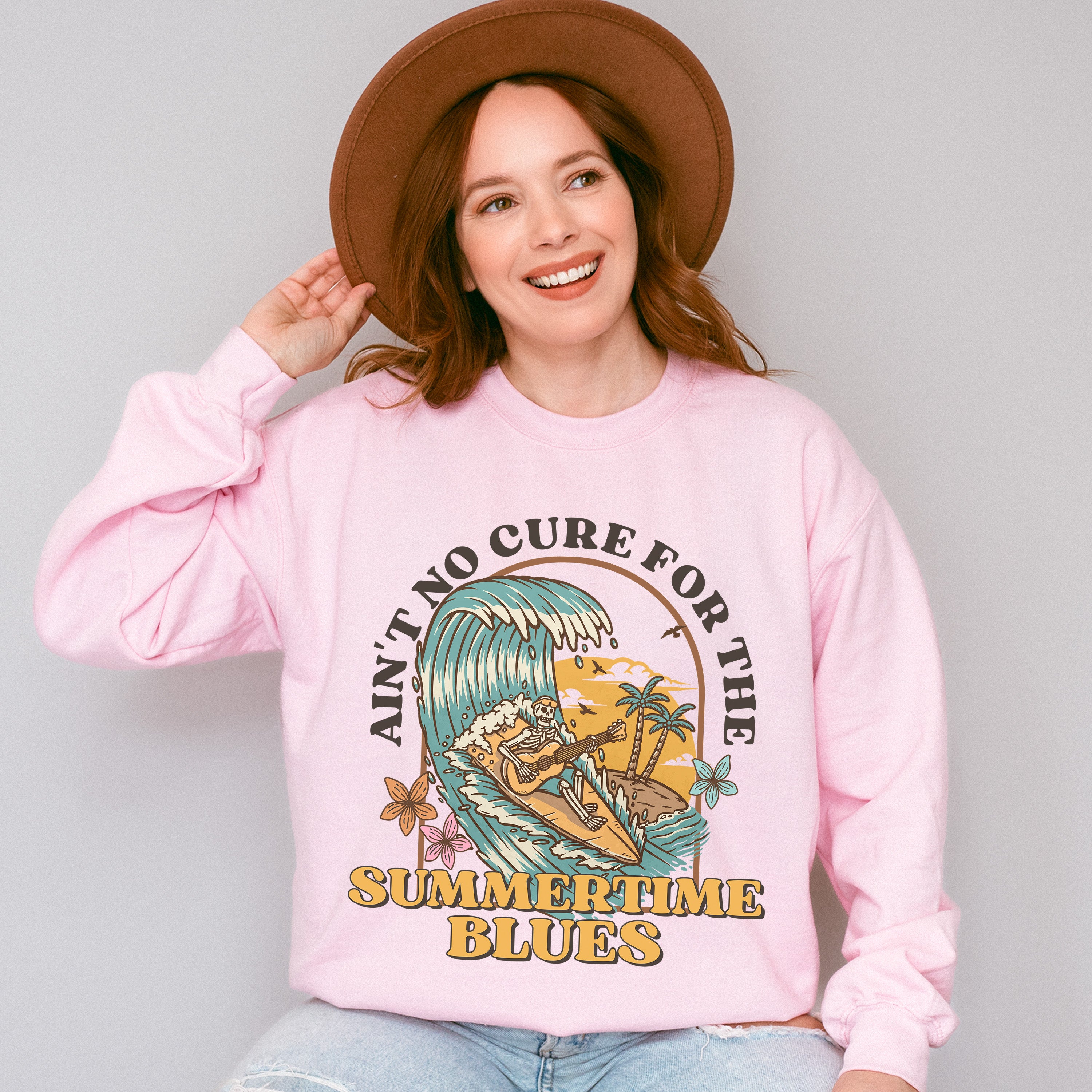 Ain't No Cure for The Summertime Blues - Summer Theme Unisex Crewneck T-Shirt Sweatshirt Hoodie