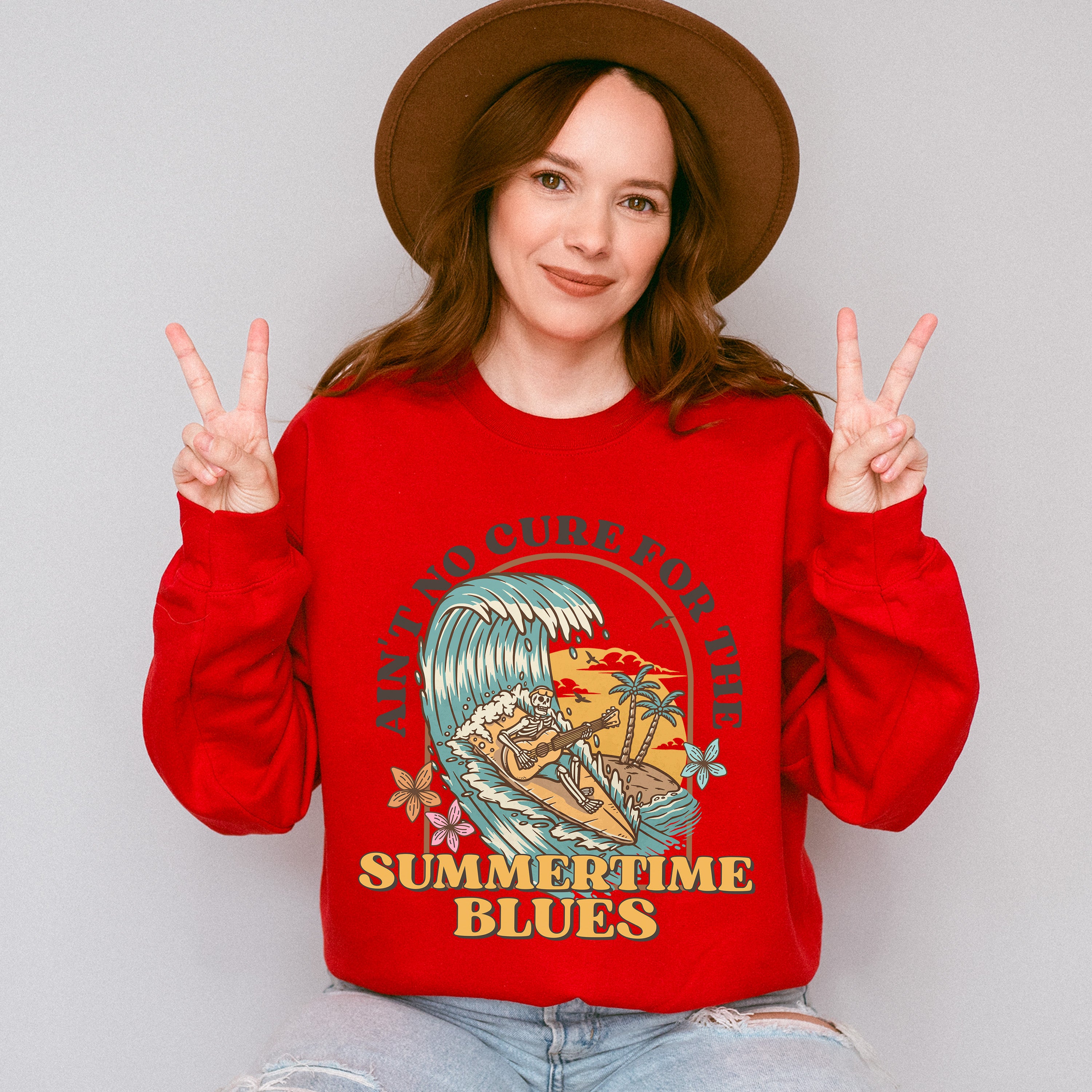 Ain't No Cure for The Summertime Blues - Summer Theme Unisex Crewneck T-Shirt Sweatshirt Hoodie