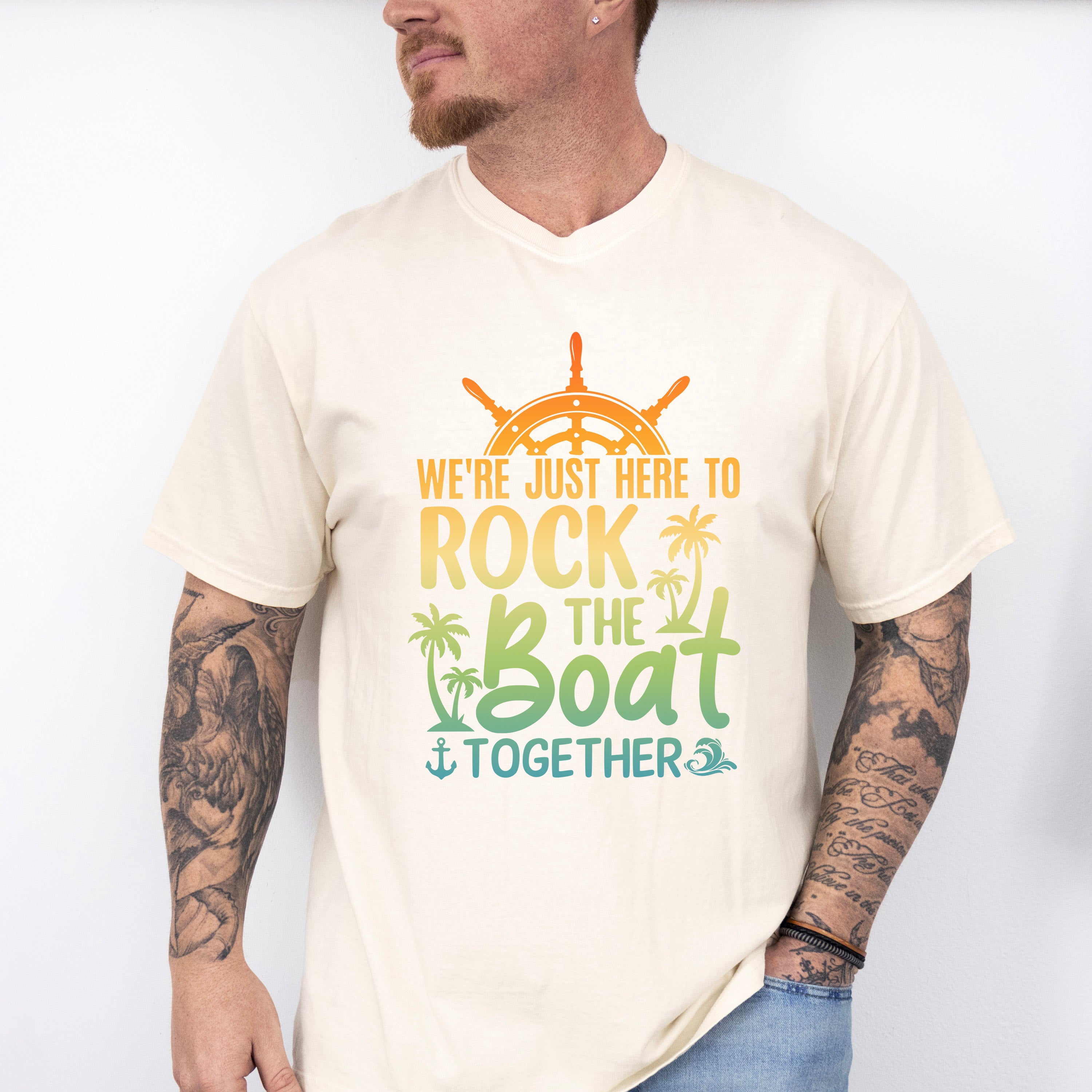 Rock The Boat Together- Family Cruise Unisex Crewneck T-Shirt Sweatshirt Hoodie