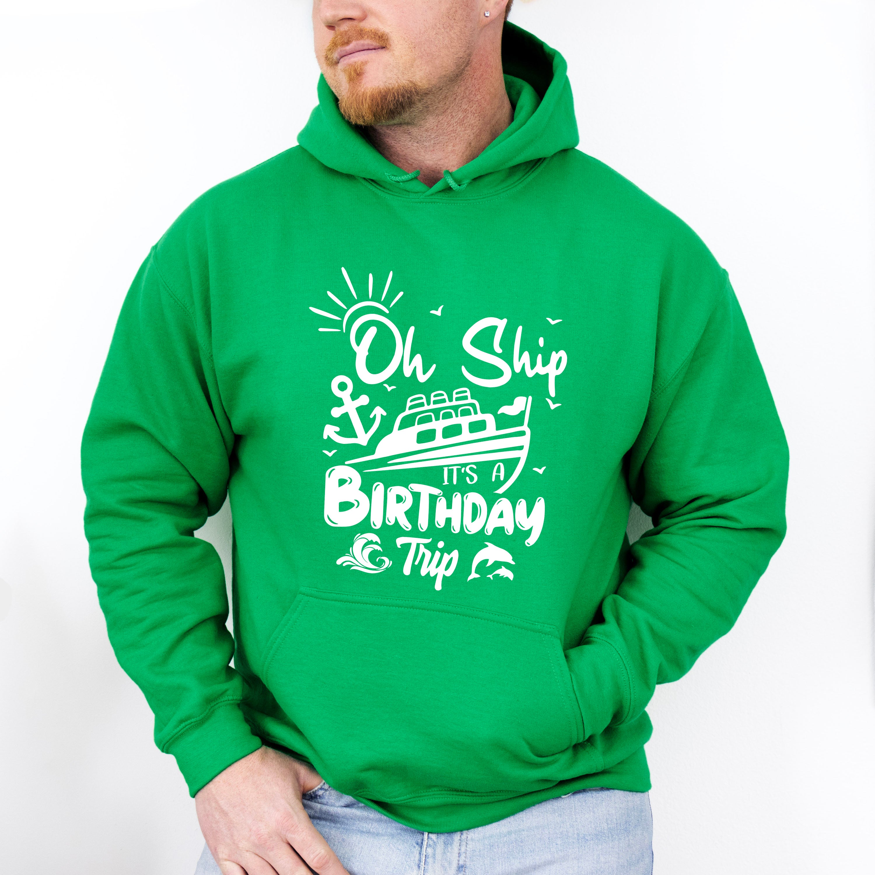 It's A Birthday Trip Black And White - Family Cruise Unisex Crewneck T-Shirt Sweatshirt Hoodie