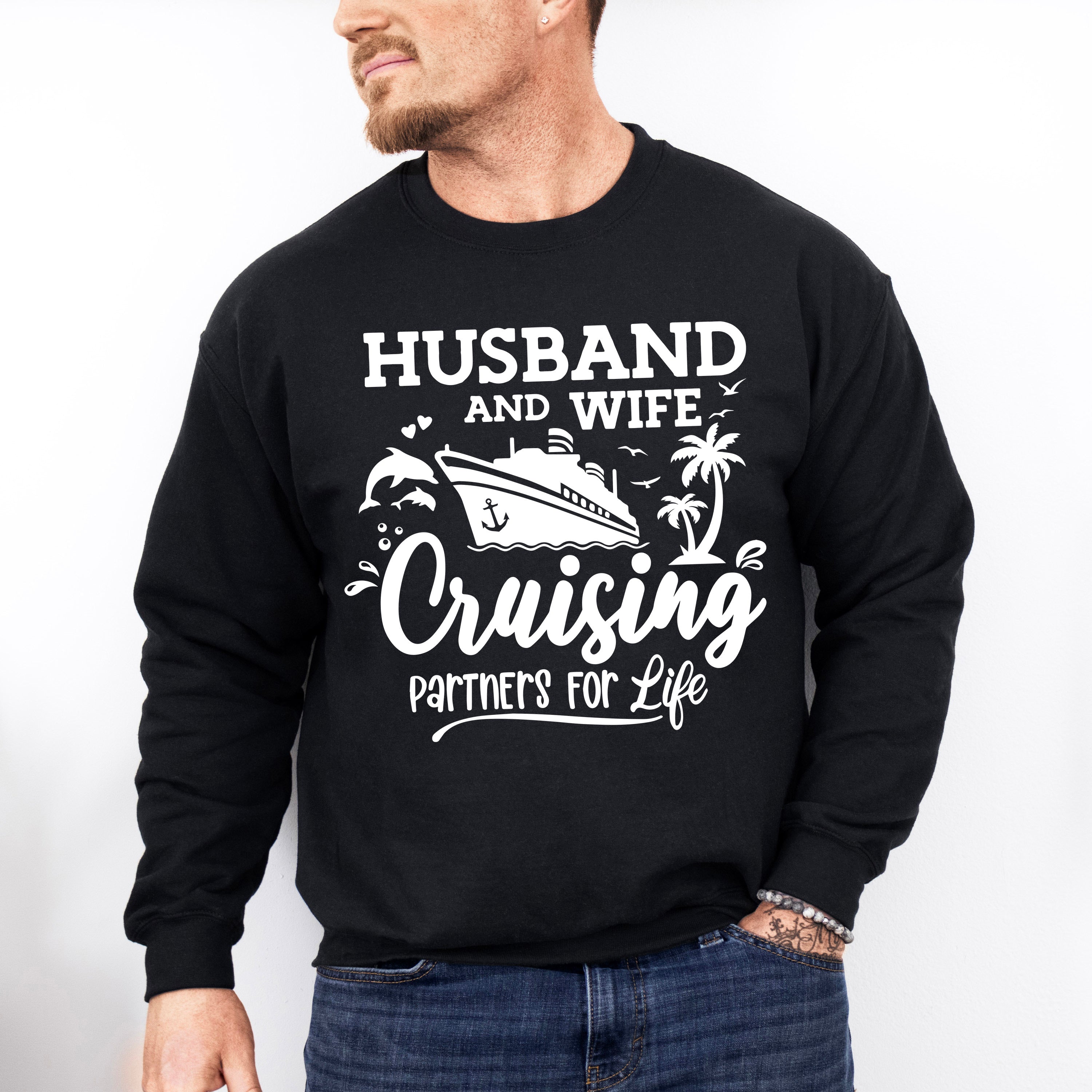 Husband And Wife - Family Cruise Unisex Crewneck T-Shirt Sweatshirt Hoodie