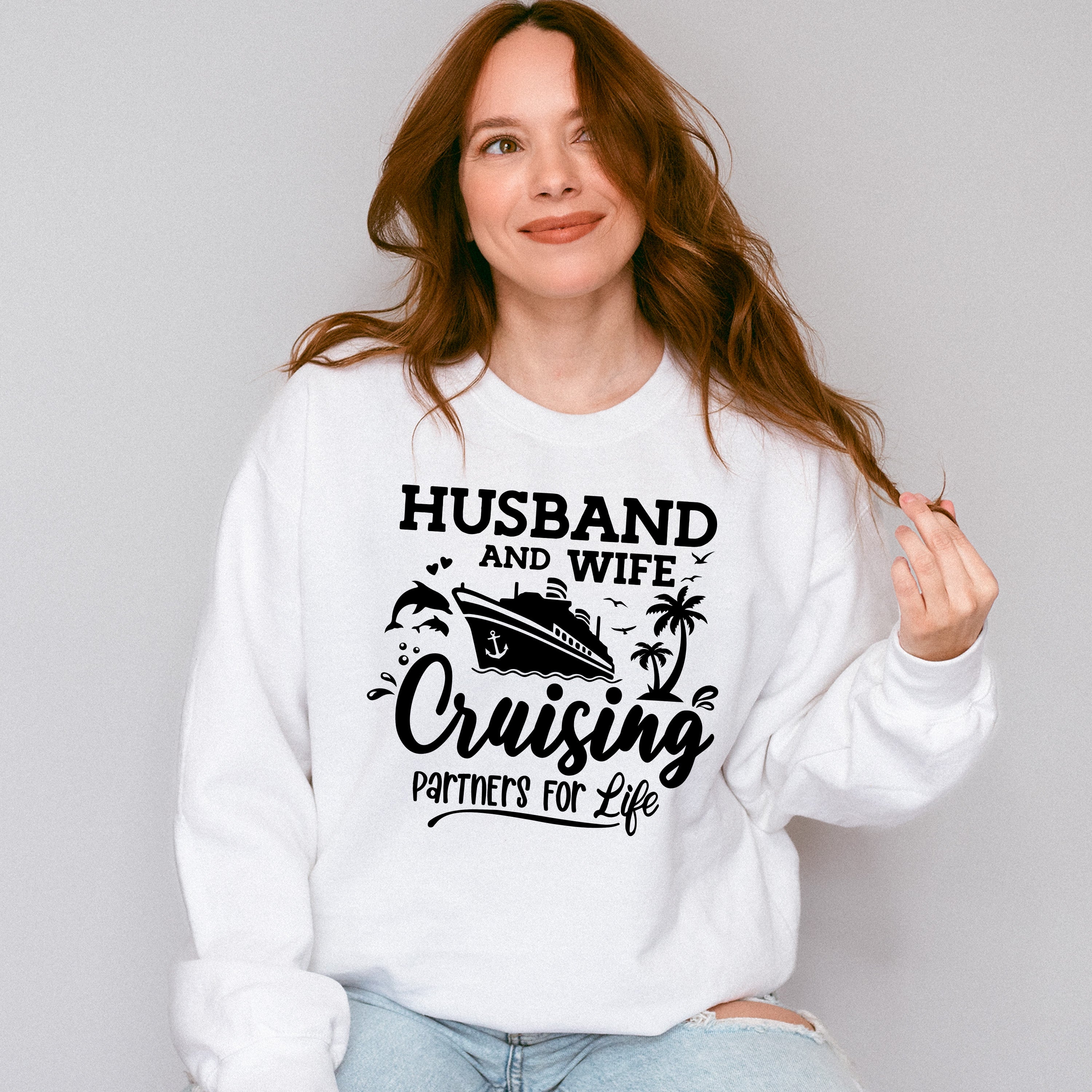 Husband And Wife - Family Cruise Unisex Crewneck T-Shirt Sweatshirt Hoodie