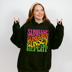 Sunrise Sunburn Sunset Repeat - Summer Theme Unisex Crewneck T-Shirt Sweatshirt Hoodie