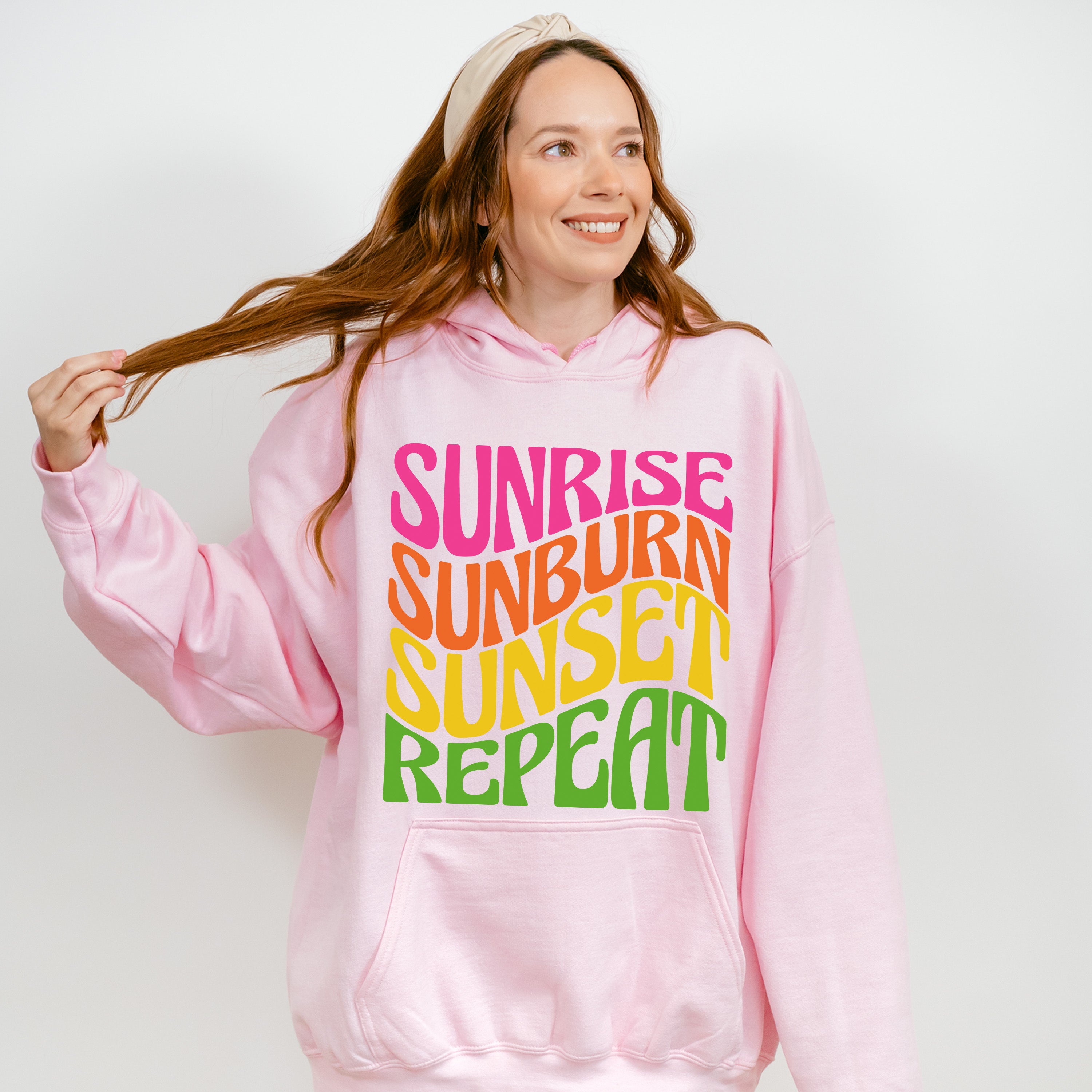 Sunrise Sunburn Sunset Repeat - Summer Theme Unisex Crewneck T-Shirt Sweatshirt Hoodie