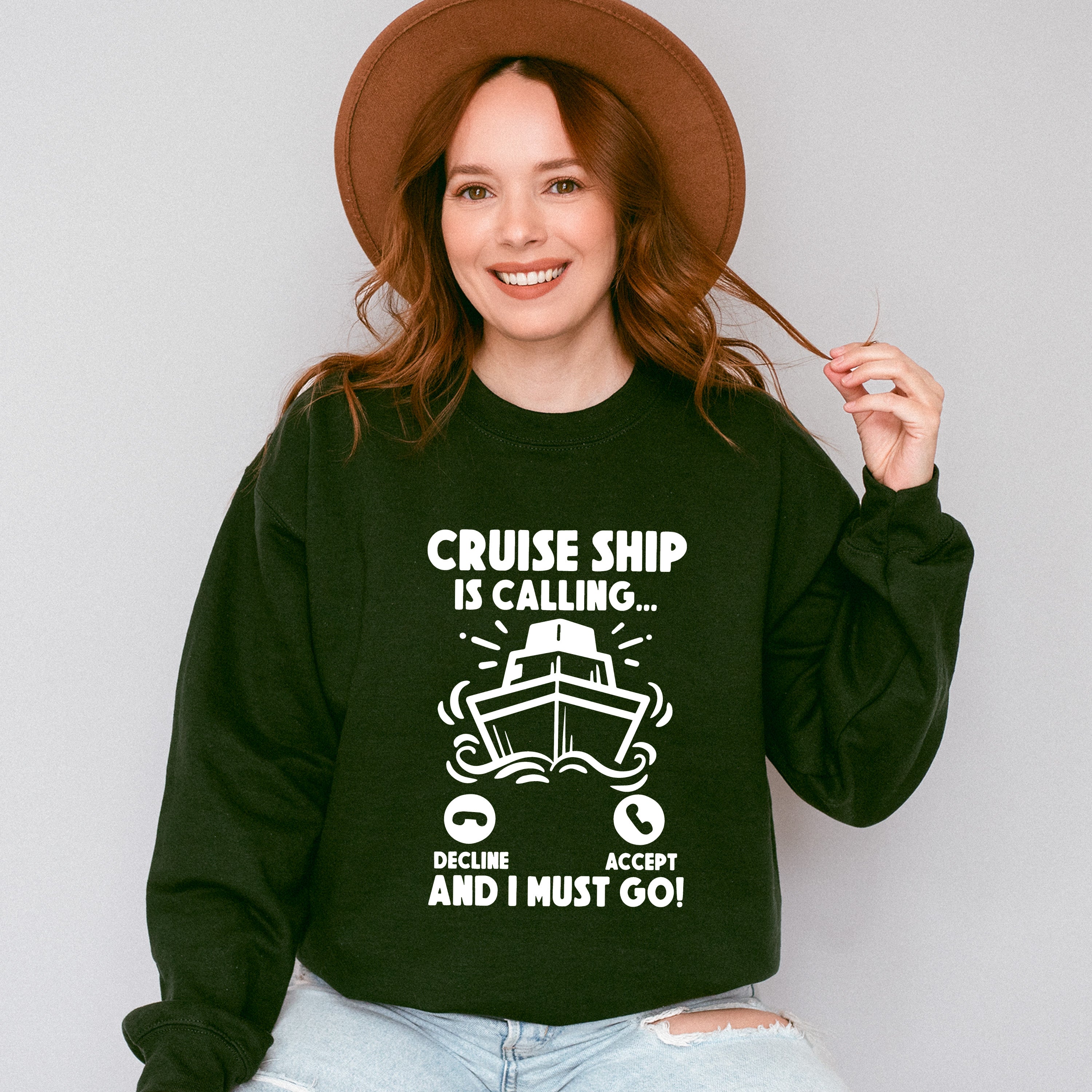 Cruise Ship Is Calling - Family Cruise Unisex Crewneck T-Shirt Sweatshirt Hoodie