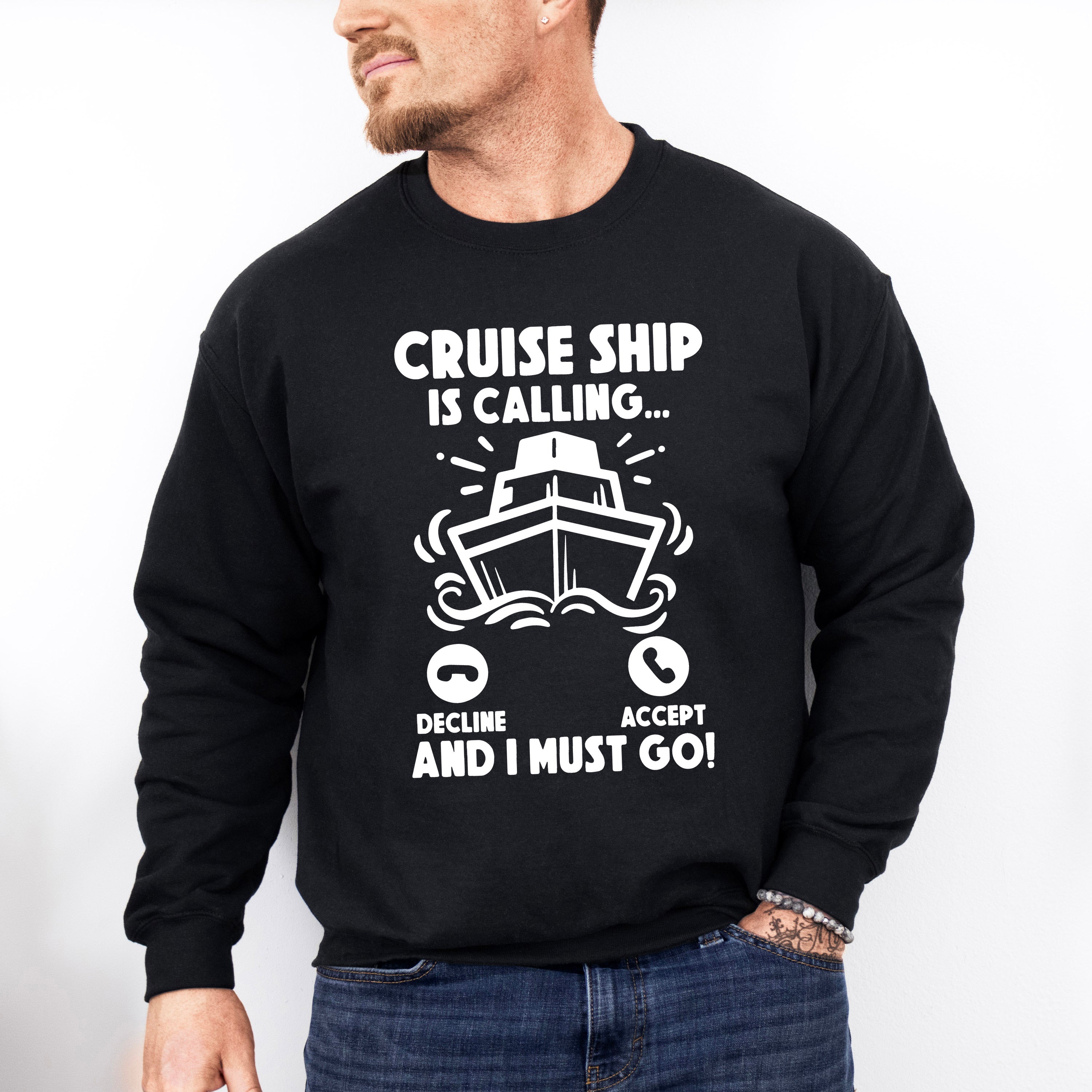 Cruise Ship Is Calling - Family Cruise Unisex Crewneck T-Shirt Sweatshirt Hoodie