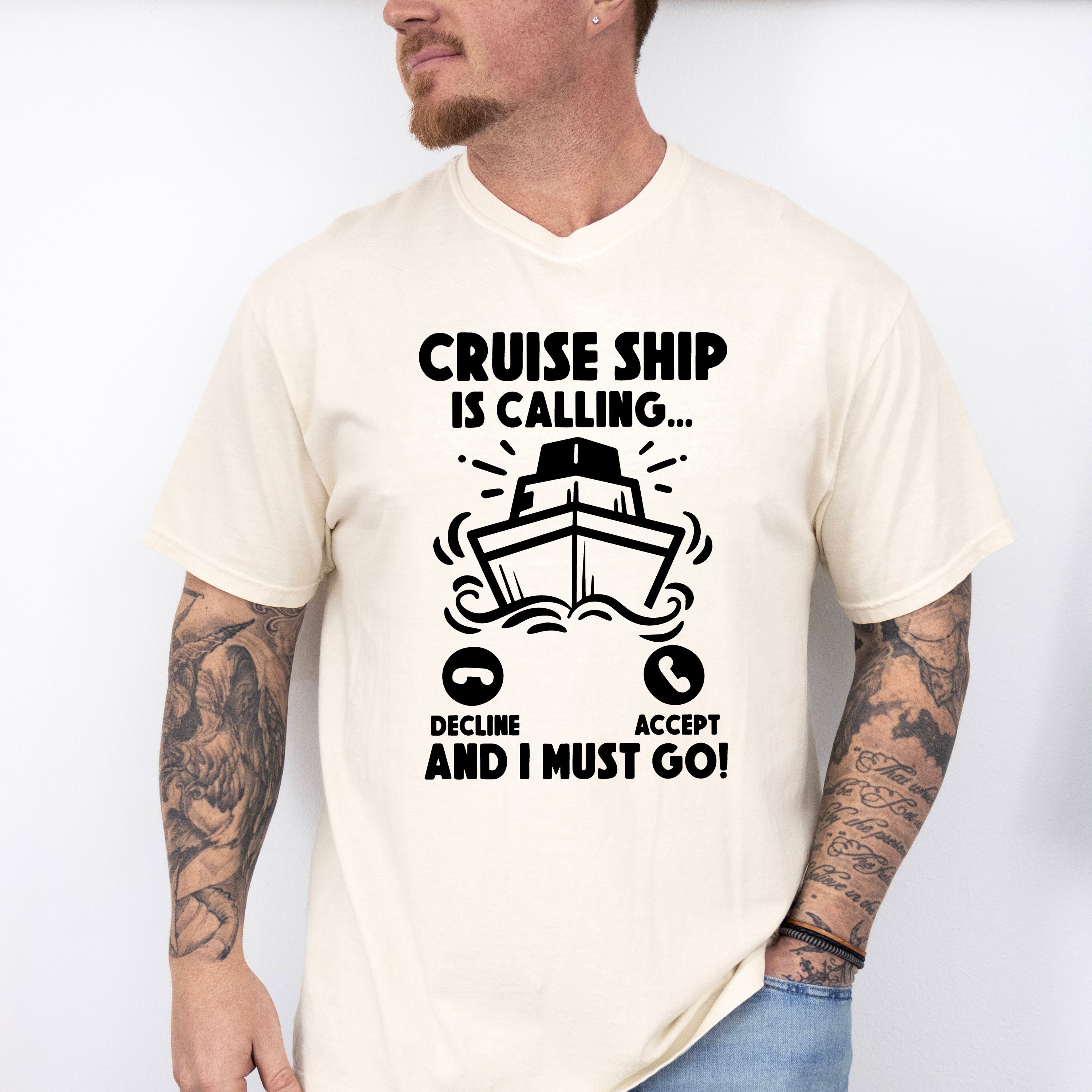 Cruise Ship Is Calling - Family Cruise Unisex Crewneck T-Shirt Sweatshirt Hoodie