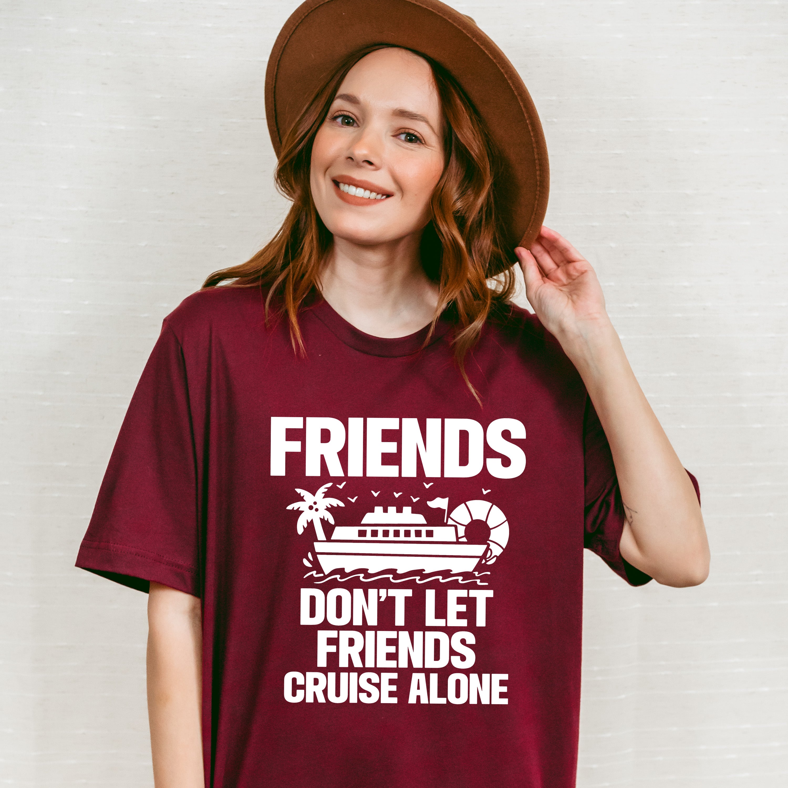 Friends Don't Let Friends Cruise Alone - Family Cruise Unisex Crewneck T-Shirt Sweatshirt Hoodie