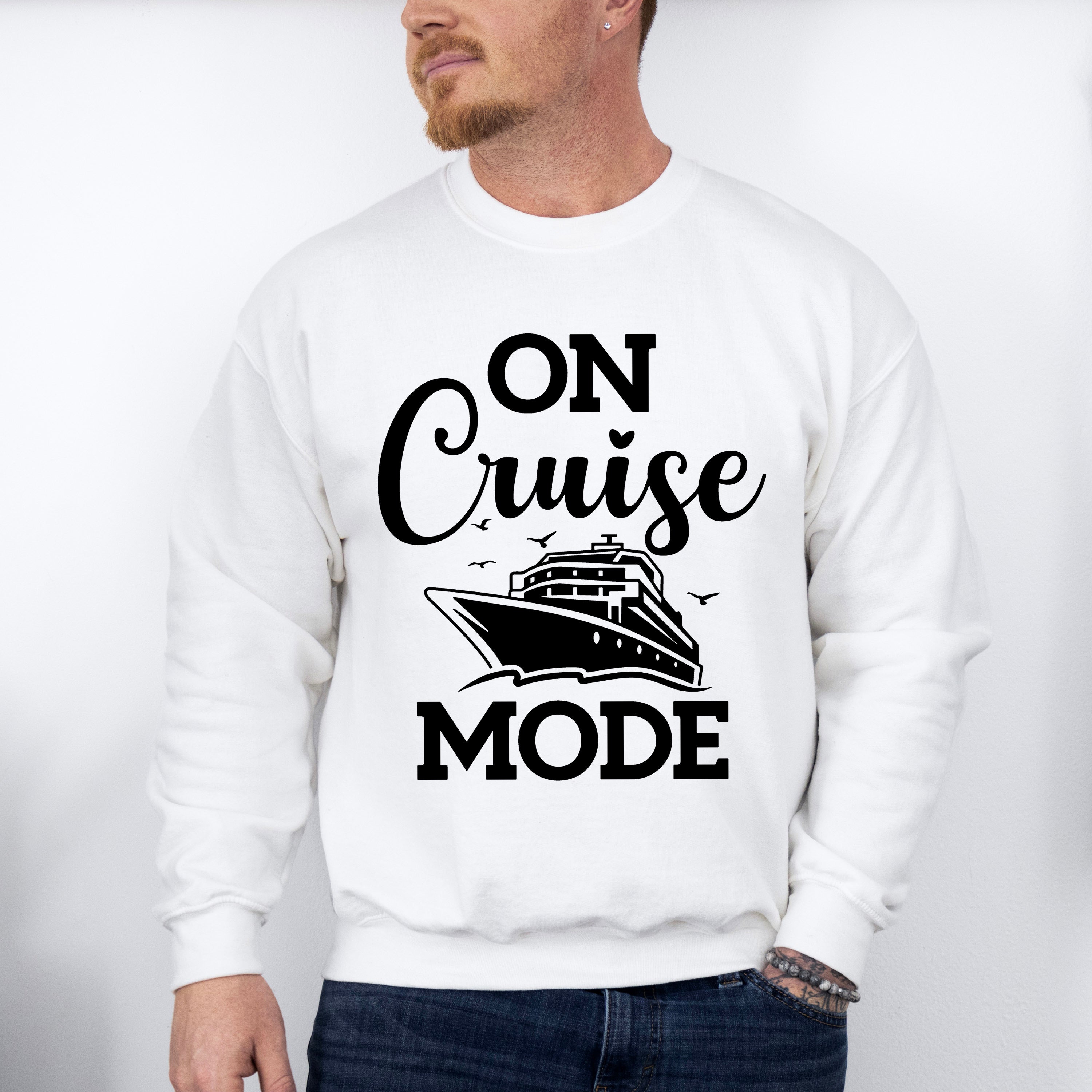 On Cruise Mode - Family Cruise Unisex Crewneck T-Shirt Sweatshirt Hoodie