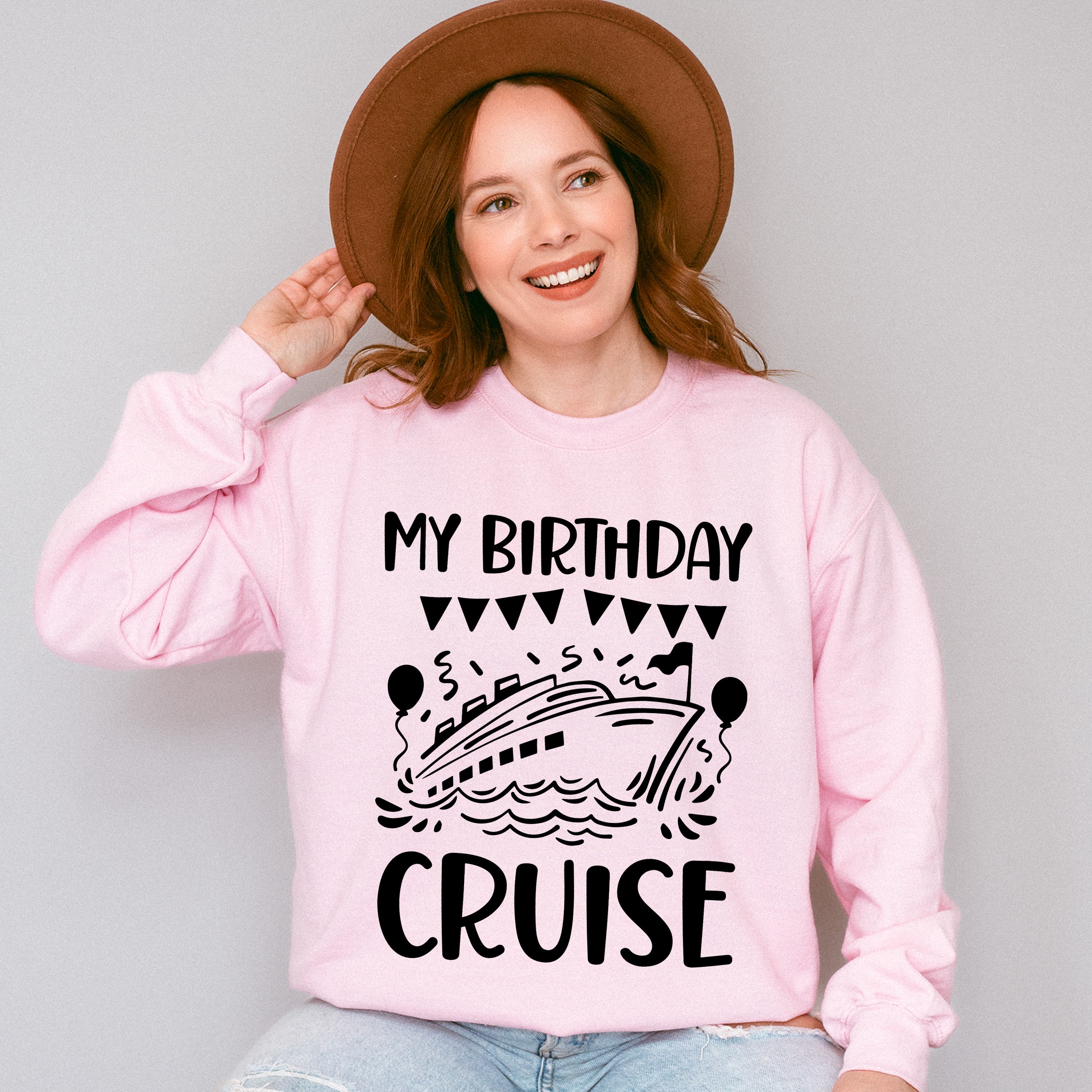 My Birthday Cruise Balloons - Family Cruise Unisex Crewneck T-Shirt Sweatshirt Hoodie