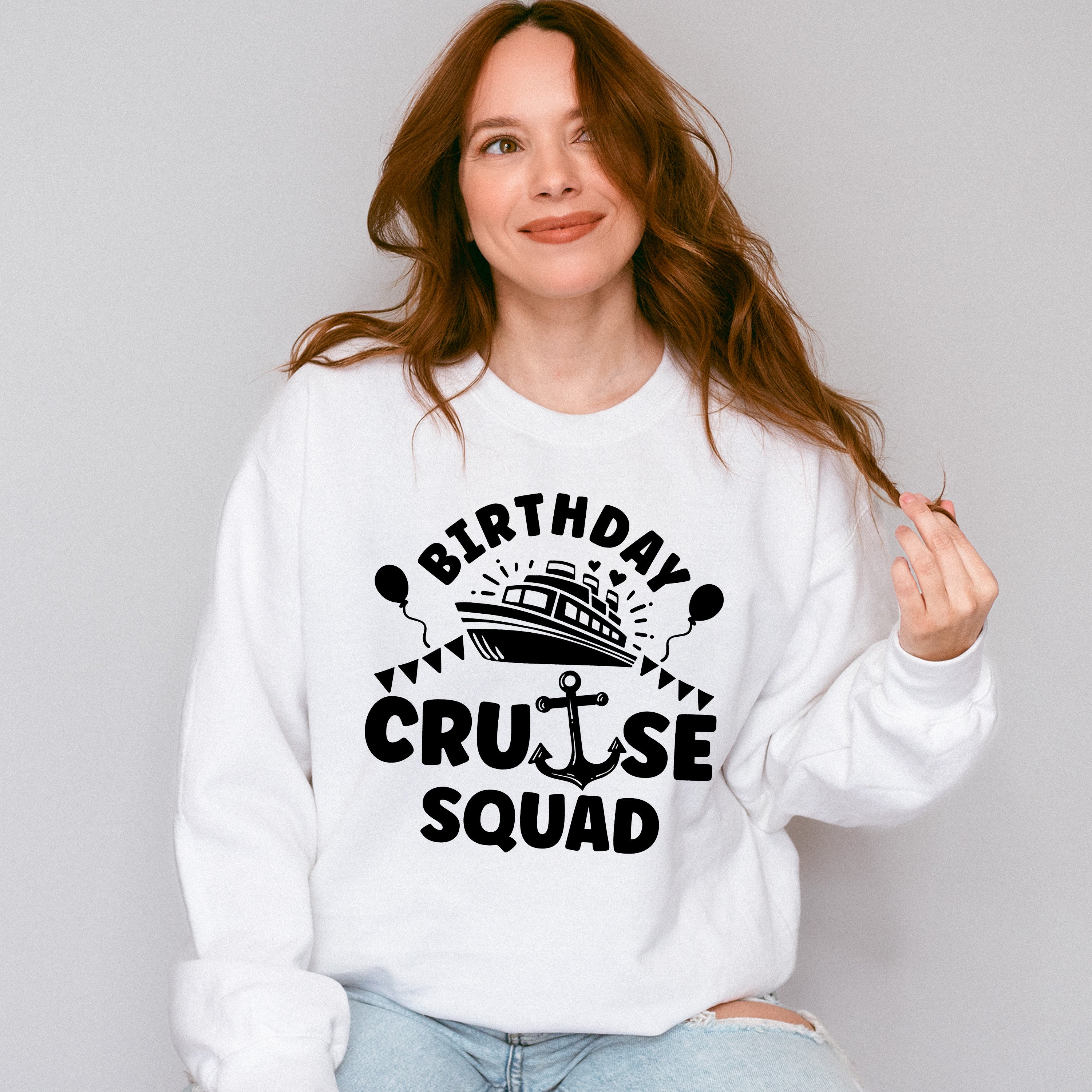 Birthday Cruise Squad Design - Family Cruise Unisex Crewneck T-Shirt Sweatshirt Hoodie