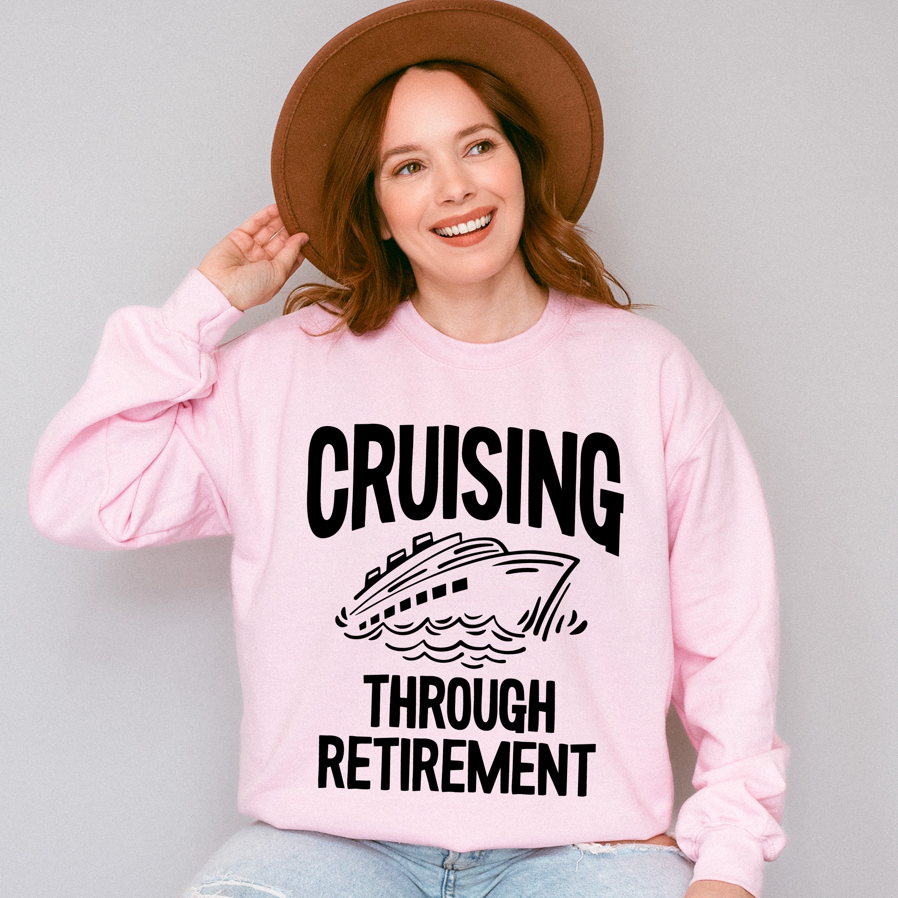 Cruising Through Retirement - Family Cruise Unisex Crewneck T-Shirt Sweatshirt Hoodie