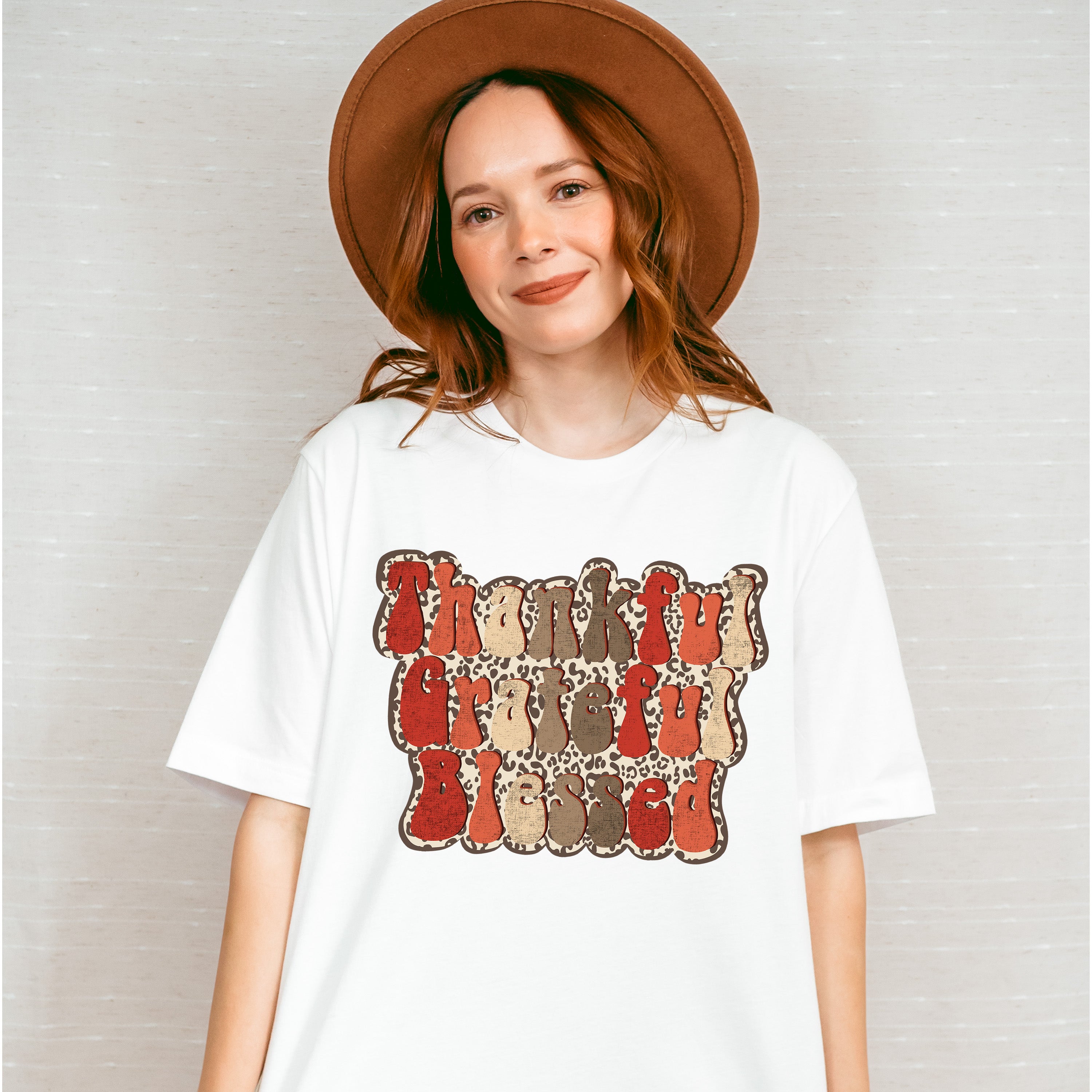 Thankful Grateful Blessed - Thanksgiving Theme Unisex Crewneck T-Shirt Sweatshirt Hoodie