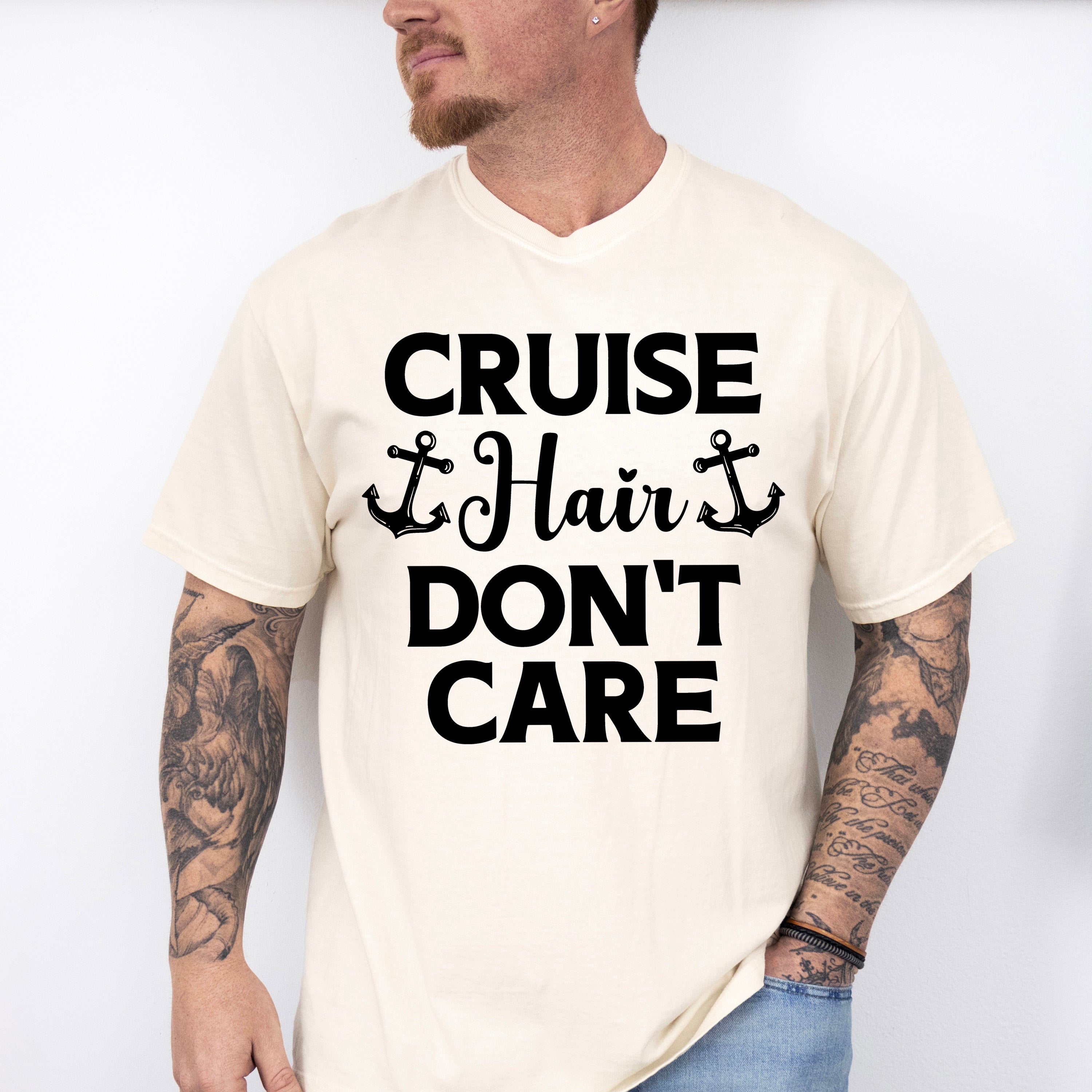 Cruise Hair Don't Care - Family Cruise Unisex Crewneck T-Shirt Sweatshirt Hoodie