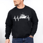 Cruise Ship Heartbeat Design - Family Cruise Unisex Crewneck T-Shirt Sweatshirt Hoodie
