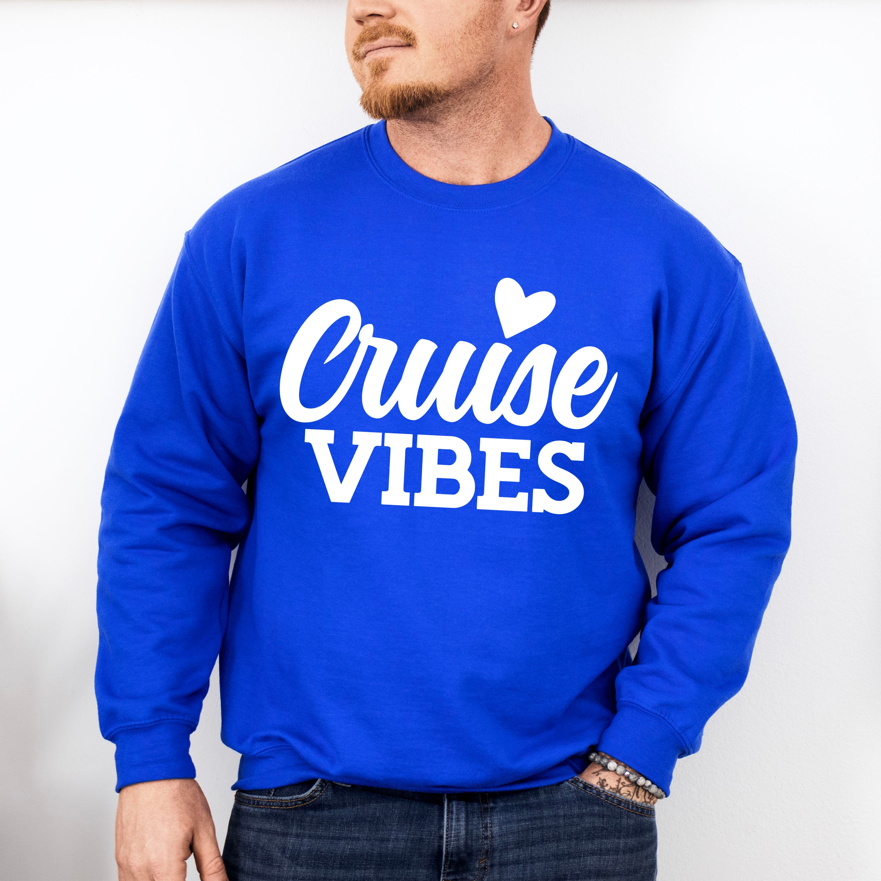 Cruise Vibes Heart - Family Cruise Unisex Crewneck T-Shirt Sweatshirt Hoodie