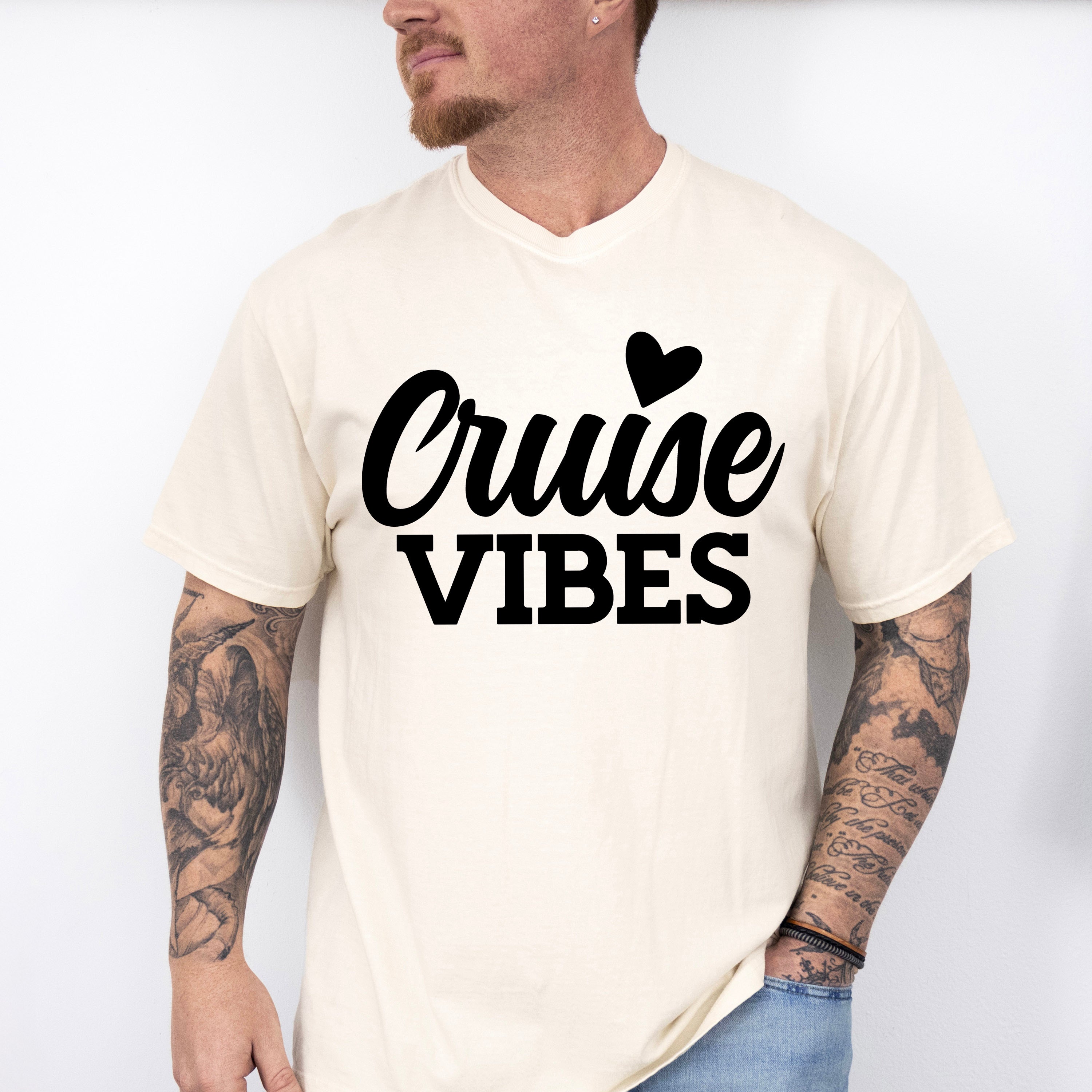 Cruise Vibes Heart - Family Cruise Unisex Crewneck T-Shirt Sweatshirt Hoodie