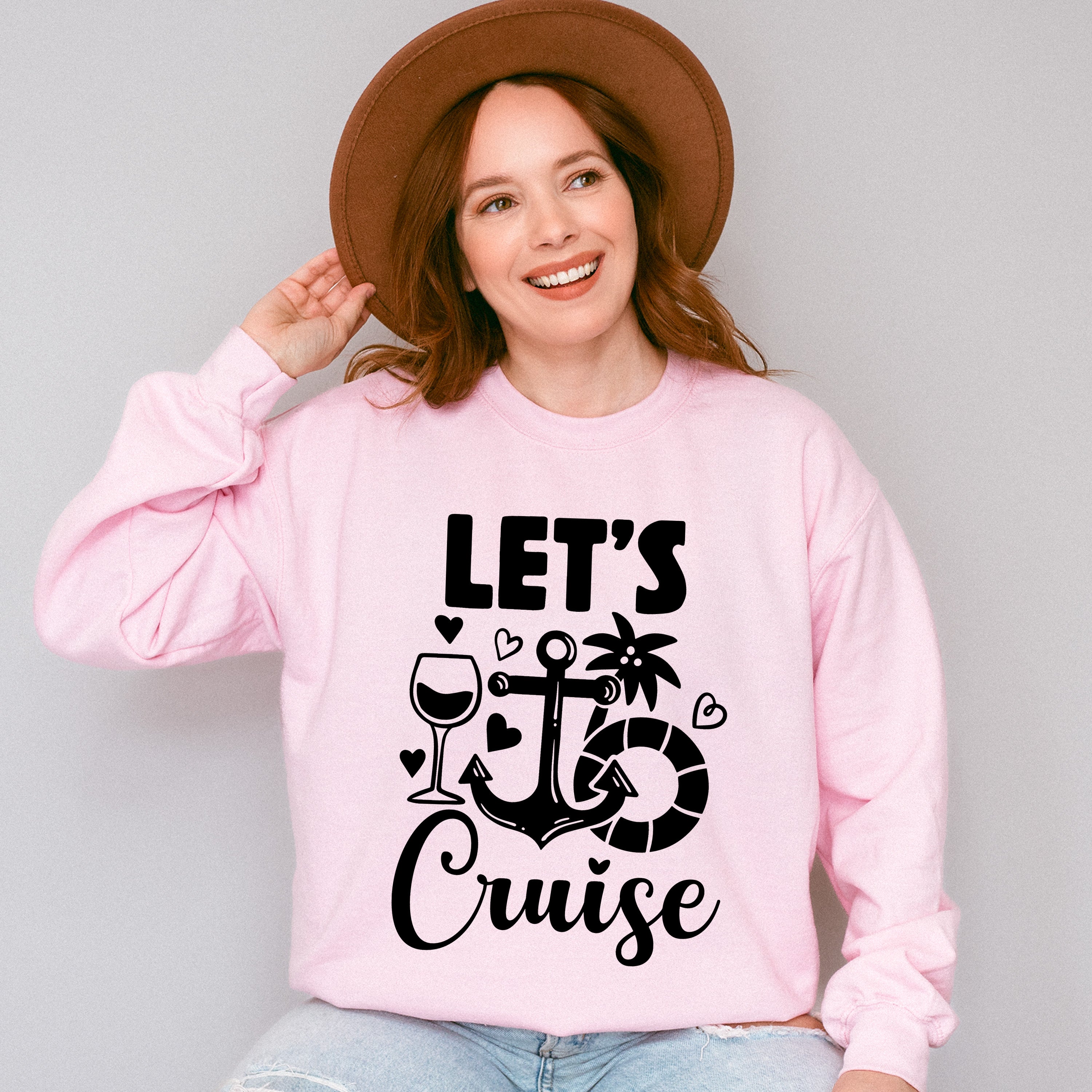 Let&#39;s Cruise Design - Family Cruise Unisex Crewneck T-Shirt Sweatshirt Hoodie