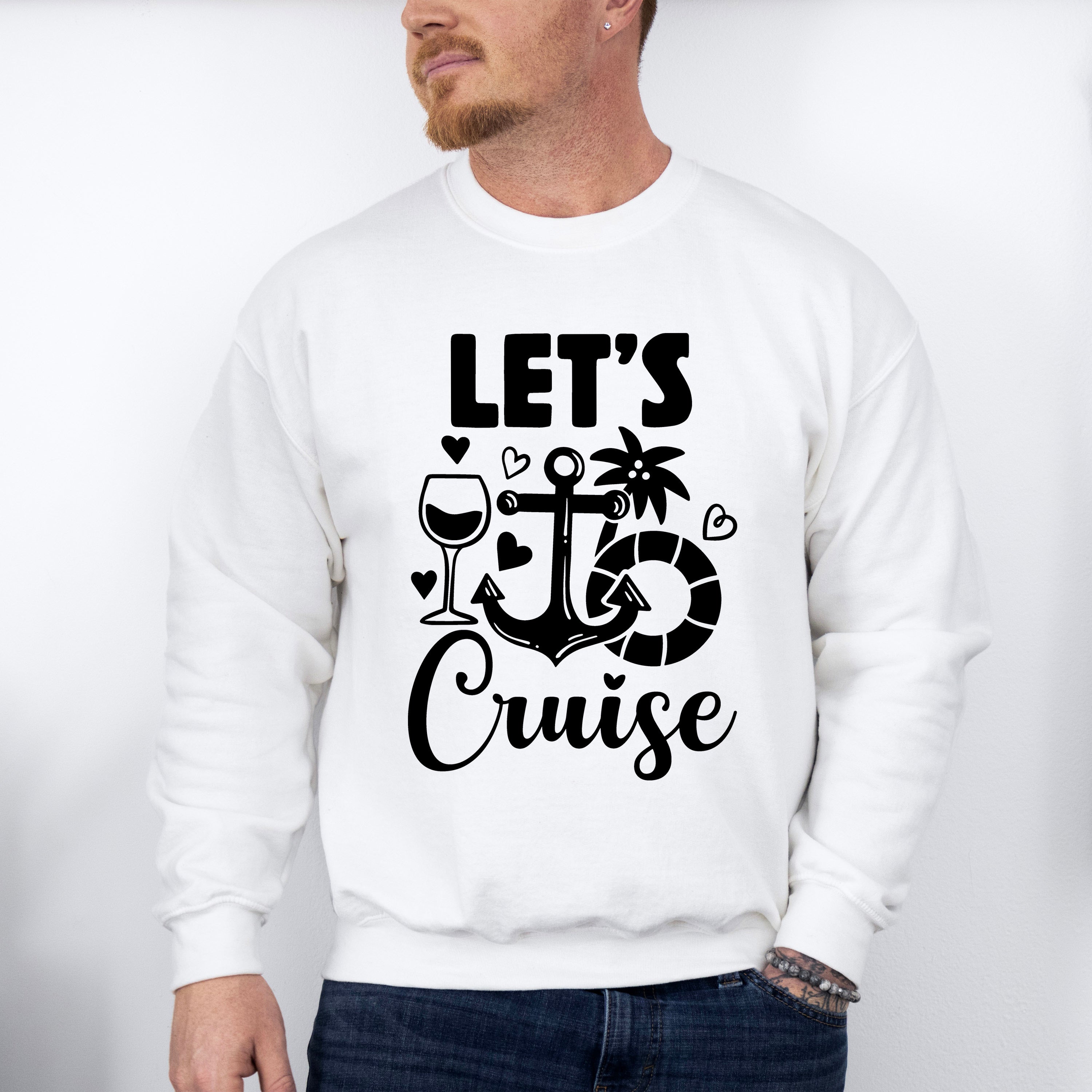 Let&#39;s Cruise Design - Family Cruise Unisex Crewneck T-Shirt Sweatshirt Hoodie