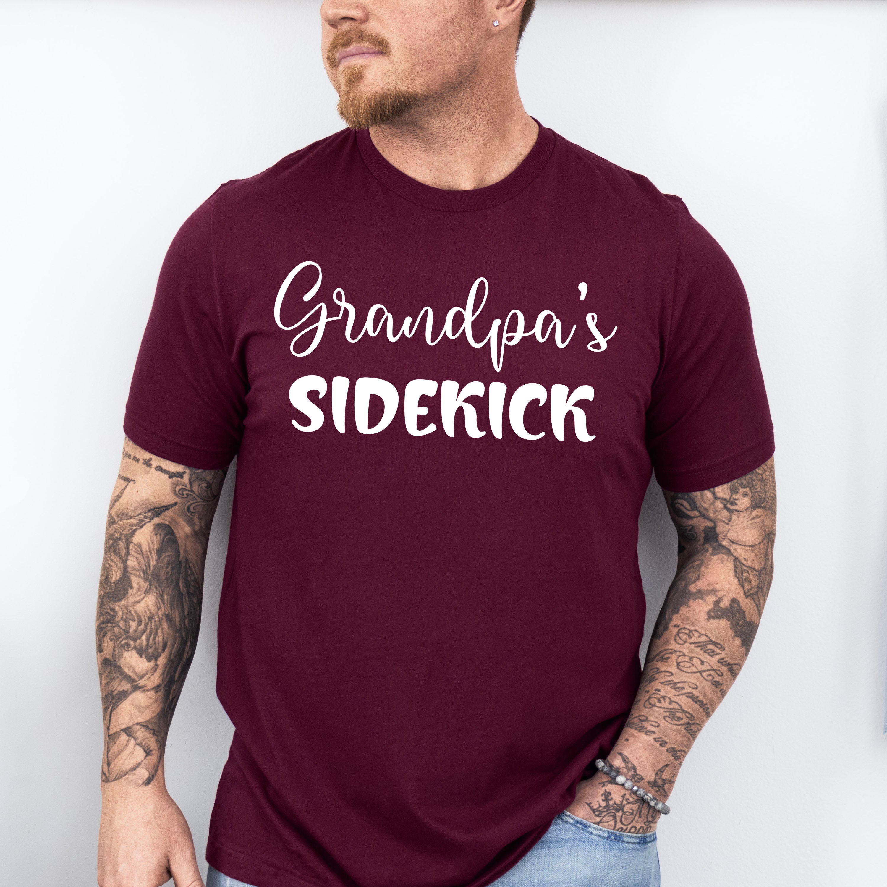 Grandpa's Sidekick - Grandpa Unisex Crewneck T-Shirt Sweatshirt Hoodie