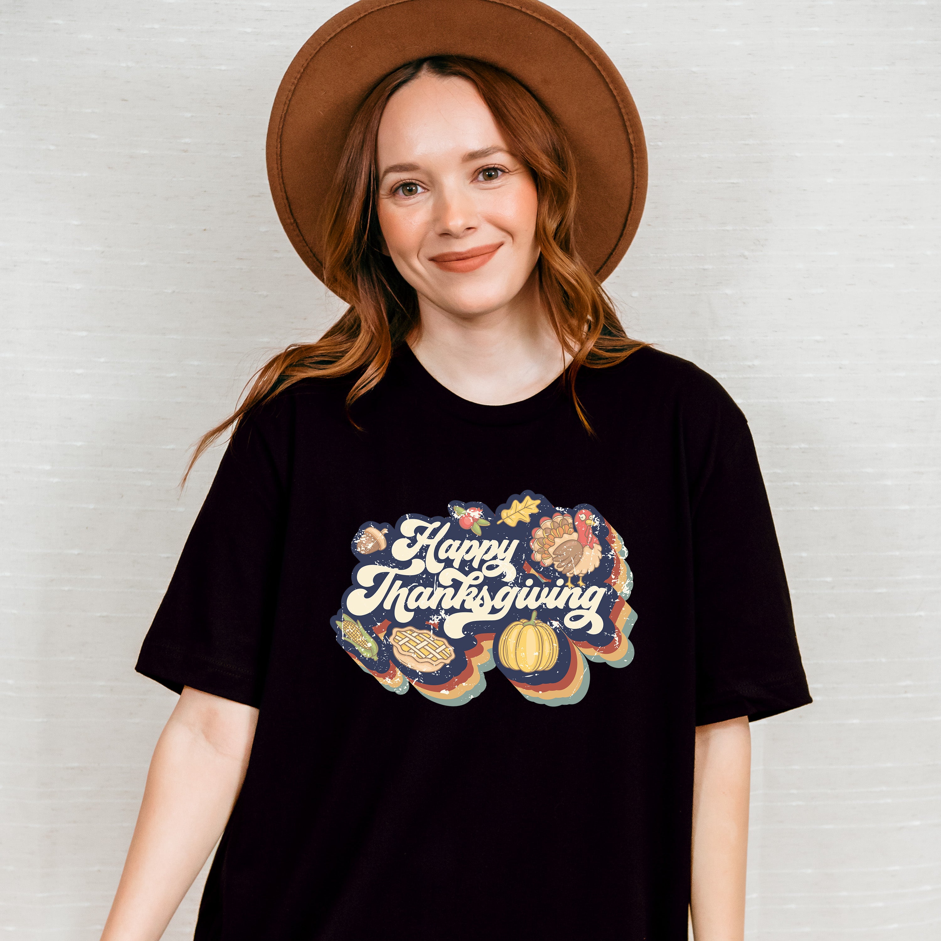 Happy Thanksgiving Design - Thanksgiving Theme Unisex Crewneck T-Shirt Sweatshirt Hoodie