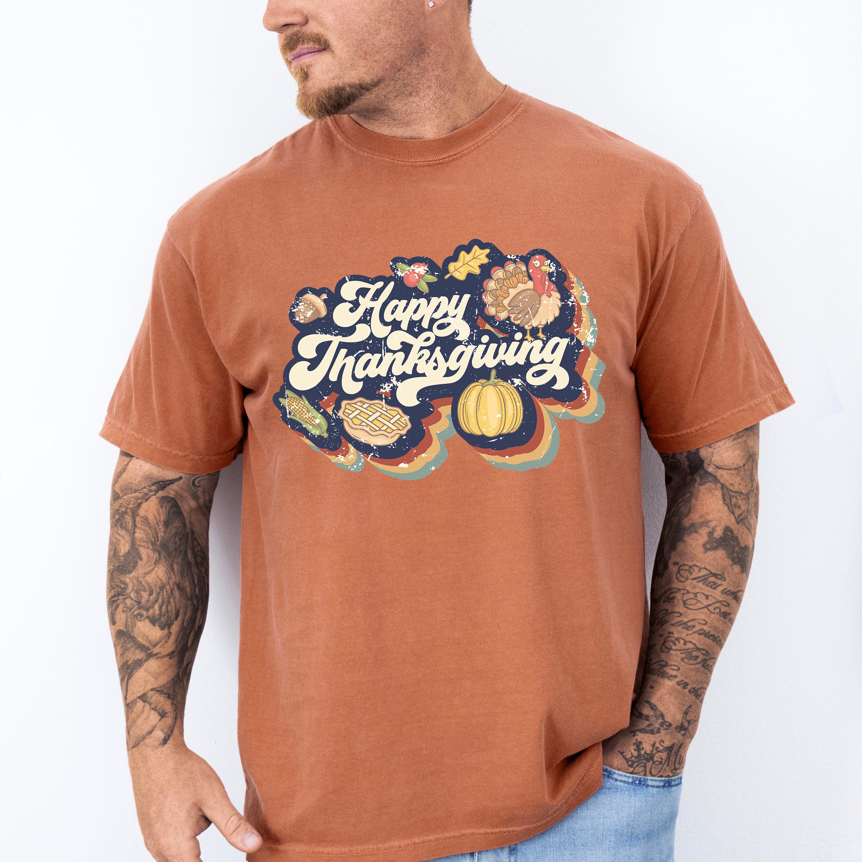 Happy Thanksgiving Design - Thanksgiving Theme Unisex Crewneck T-Shirt Sweatshirt Hoodie