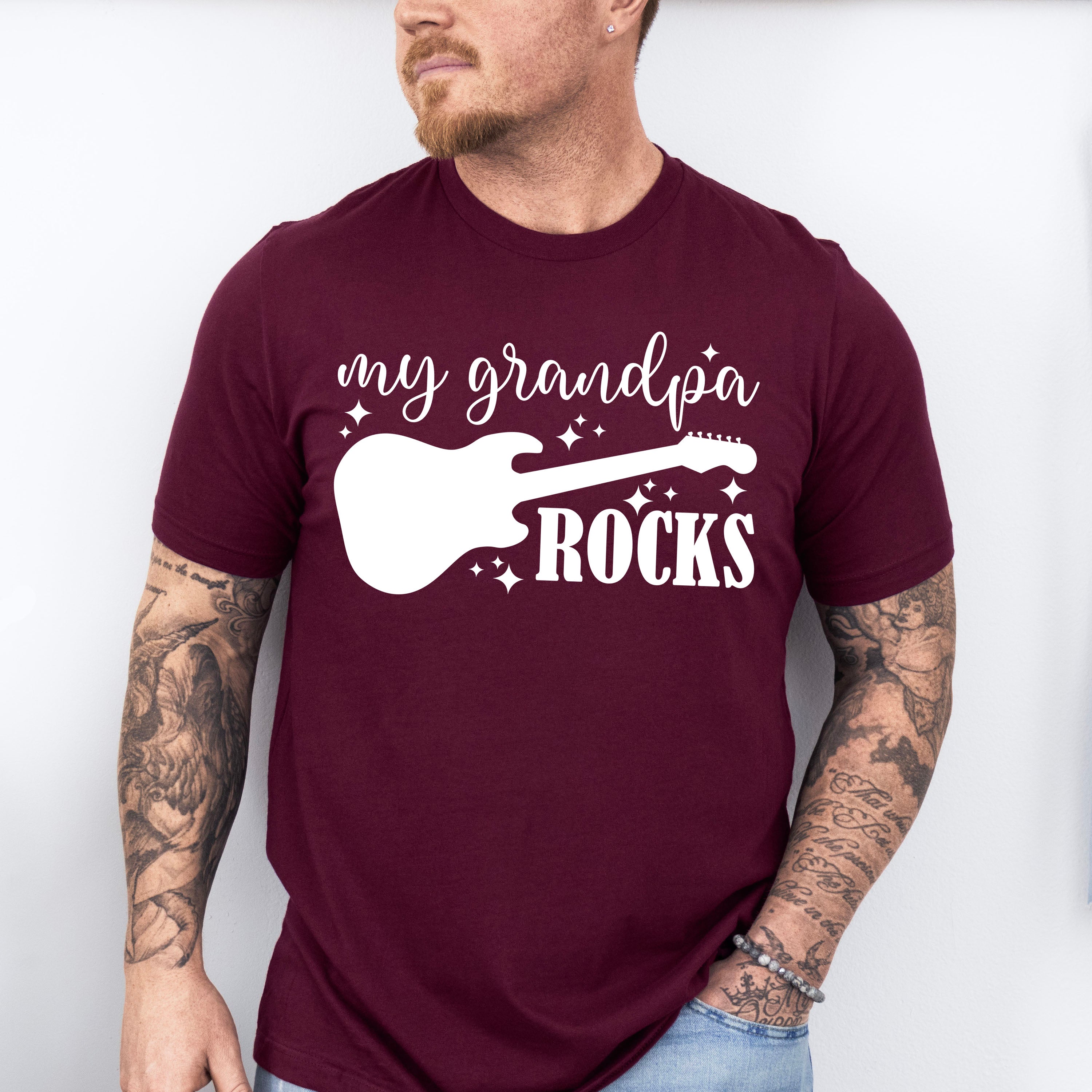 My Grandpa Rocks - Grandpa Unisex Crewneck T-Shirt Sweatshirt Hoodie
