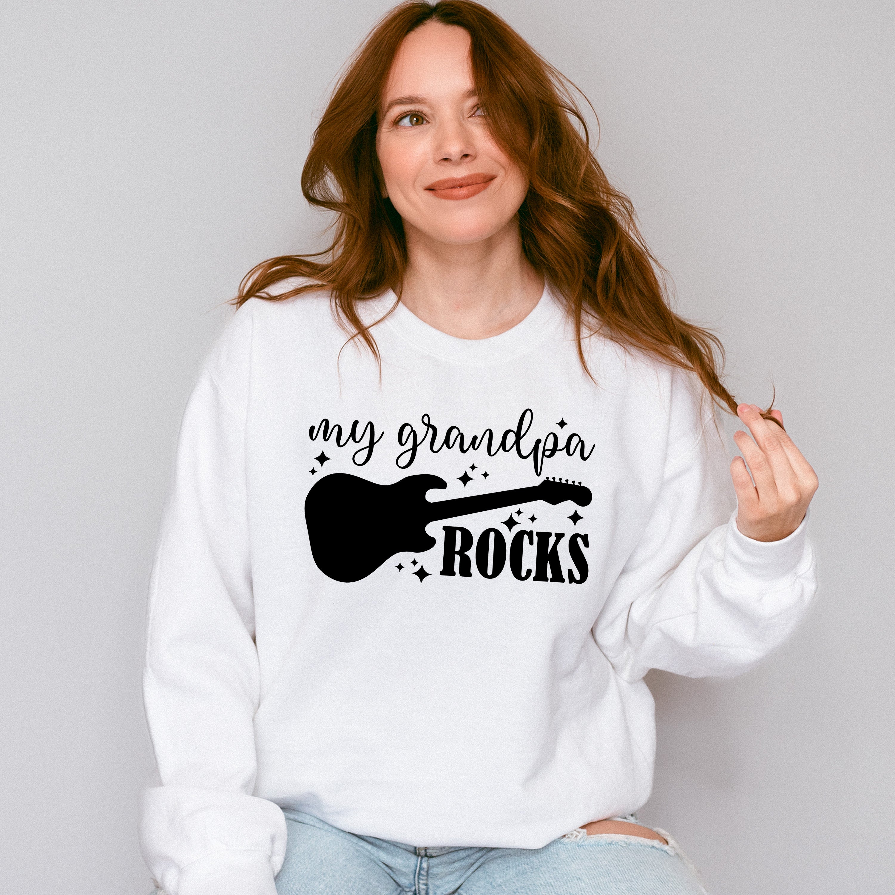 My Grandpa Rocks - Grandpa Unisex Crewneck T-Shirt Sweatshirt Hoodie