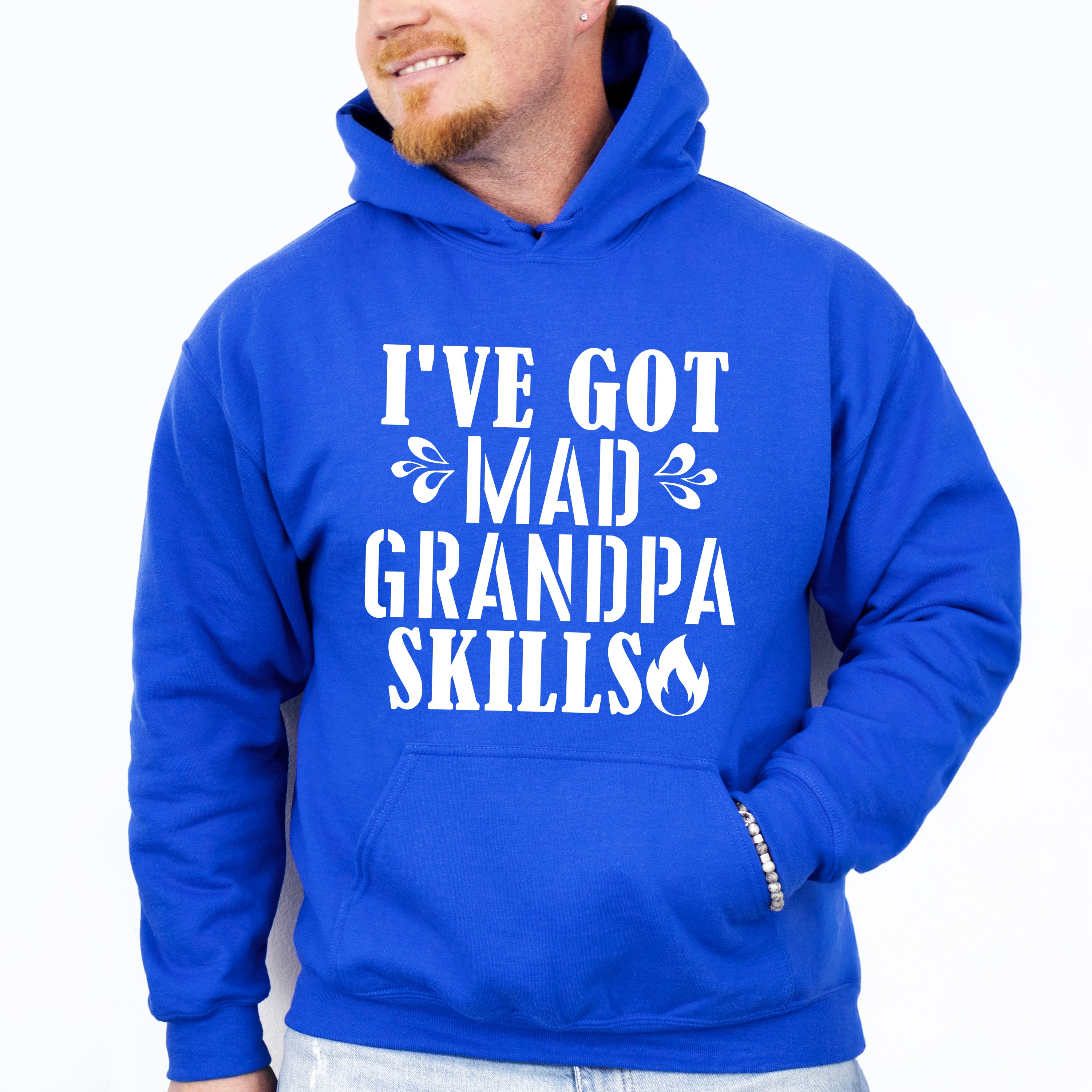 Mad Grandpa Skills - Grandpa Unisex Crewneck T-Shirt Sweatshirt Hoodie