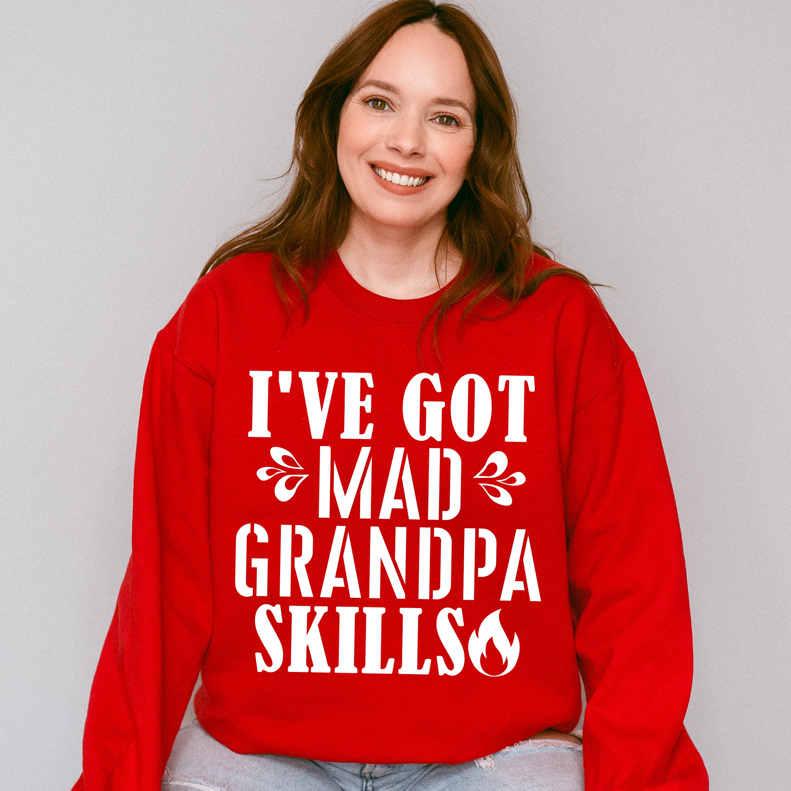Mad Grandpa Skills - Grandpa Unisex Crewneck T-Shirt Sweatshirt Hoodie