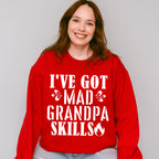 Mad Grandpa Skills - Grandpa Unisex Crewneck T-Shirt Sweatshirt Hoodie