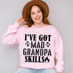 Mad Grandpa Skills - Grandpa Unisex Crewneck T-Shirt Sweatshirt Hoodie